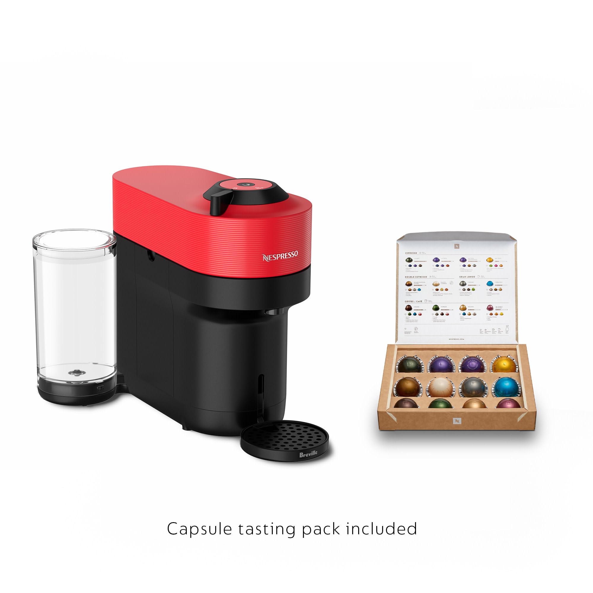 **Nespresso Vertuo Pop+ Coffee and Espresso Machine by Breville - Spicy Red | Compact & Fast Brewing for Home, Office, or Gifts**