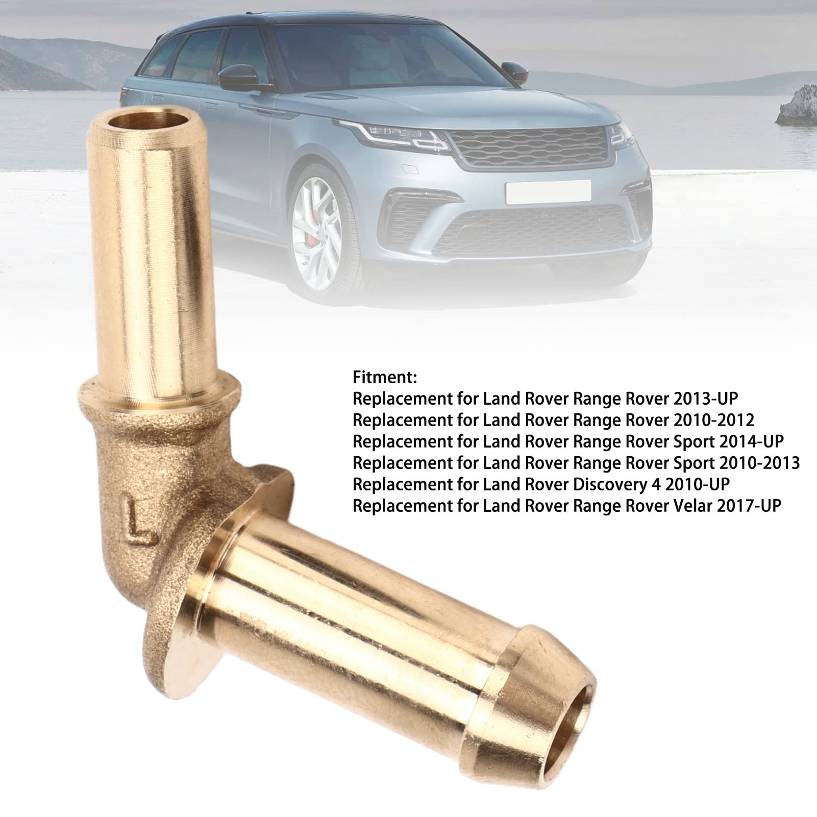 High-Quality Car Thermostat Outlet Hose Connector LR049990 - Durable Compact Water Outlet Hose for Vehicle Cooling System - Perfect for Engine Repair & Maintenance