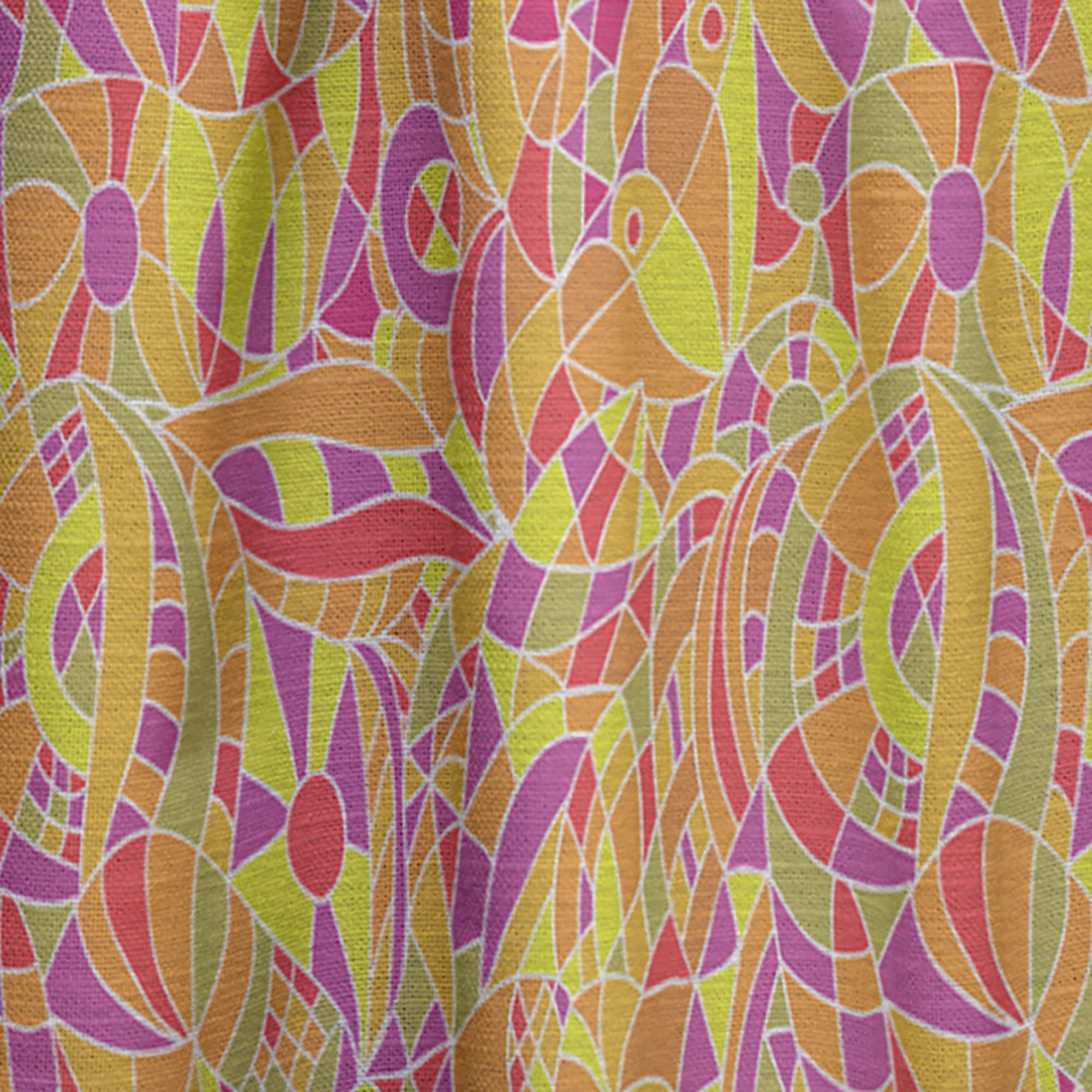 DesignQ Hand-Painted Abstract Pattern Thermal Insulated Curtains - Single Panel 52x120 Inches - Elegant Drapes for Bedroom & Living Room - Perfect for Home Decor & Light Control