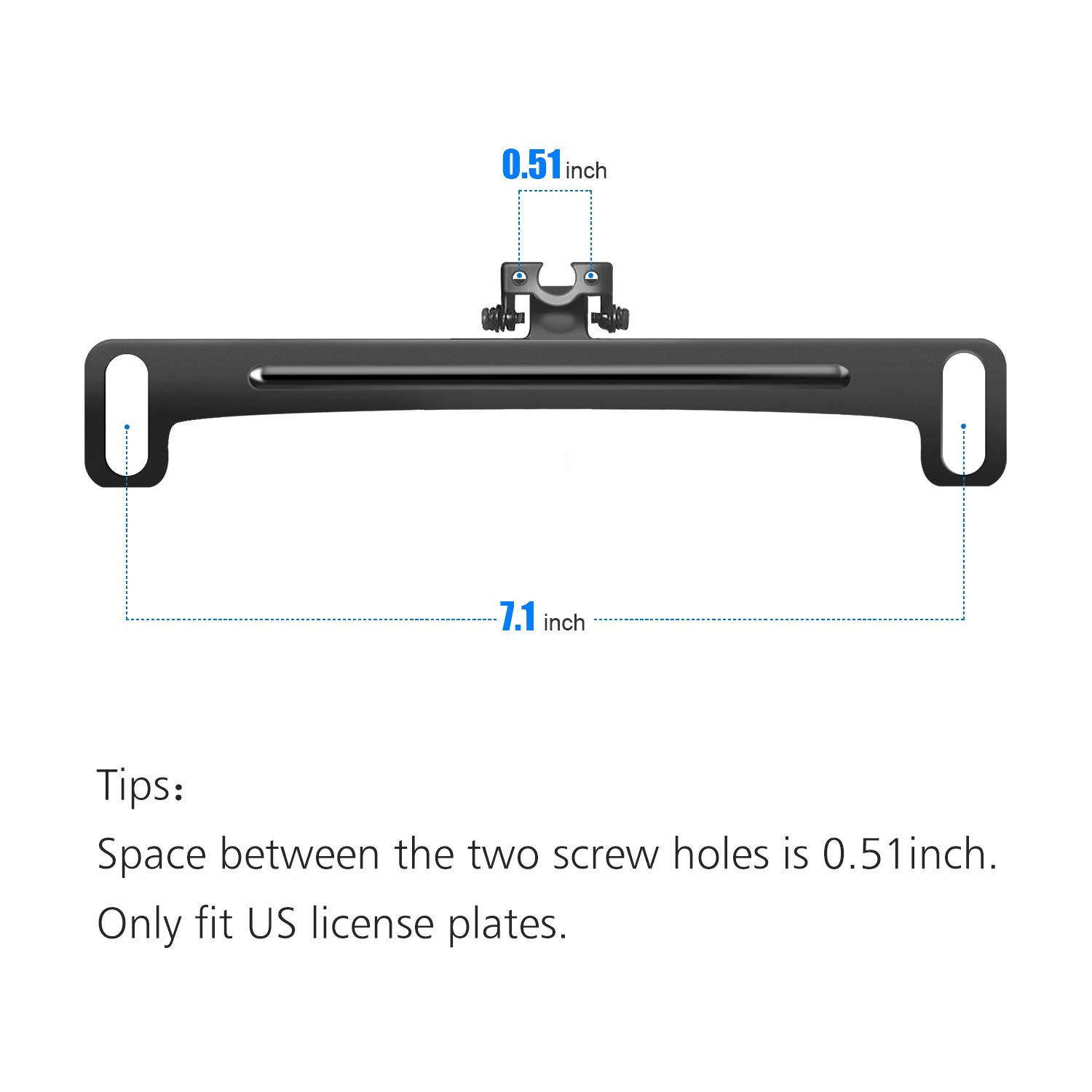 Universal Car Rear View Camera License Plate Bracket - Upgraded Stainless Steel Backup Camera Mount for Dash Cam & Mirror Cam (Easy Installation) - Perfect for Parking Assistance & Night Driving Safety