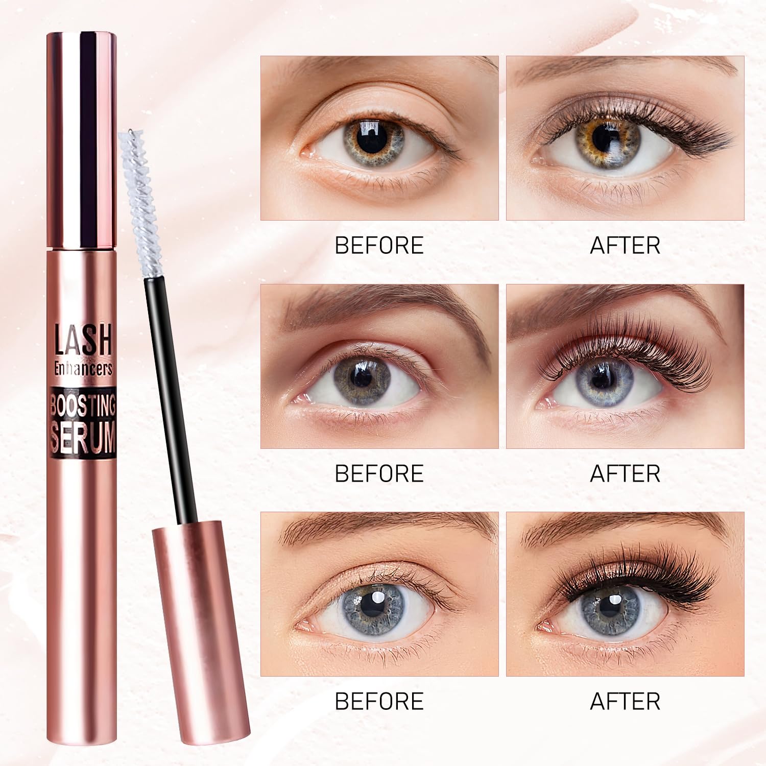 2PCS Daislashes Eyelash Growth Serum - Natural Lash Enhancer for Longer, Fuller & Thicker Lashes - Vegan & Cruelty-Free Formula - Perfect for Nighttime Use & Special Occasions