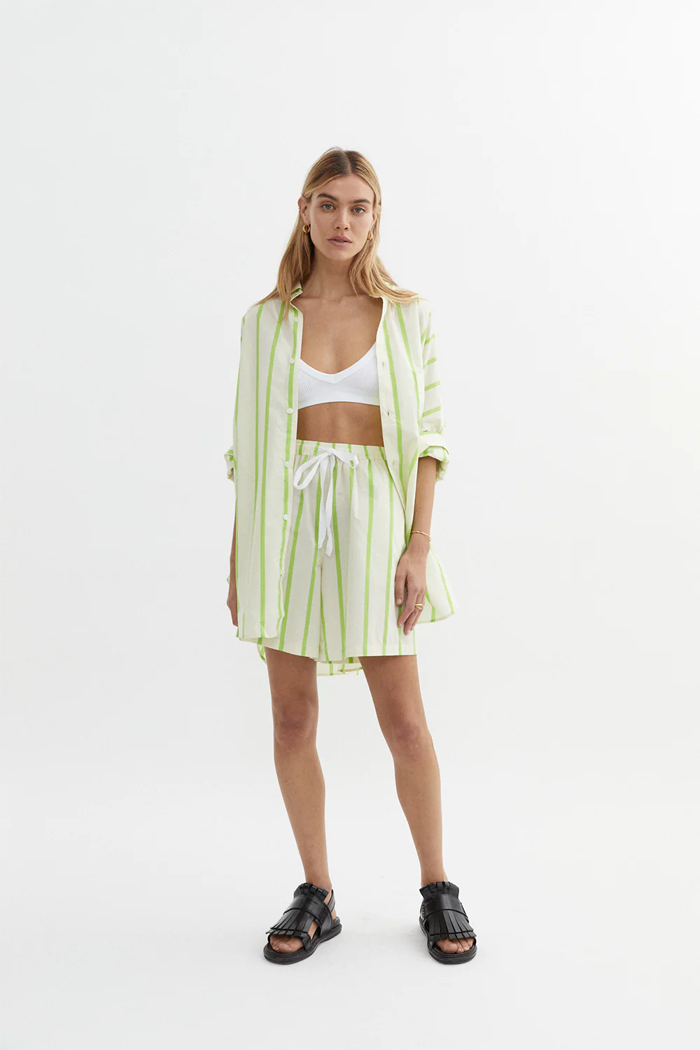 Amalie Green Shirt for Women - Stylish Casual Blouse for Everyday Wear & Office Outfits