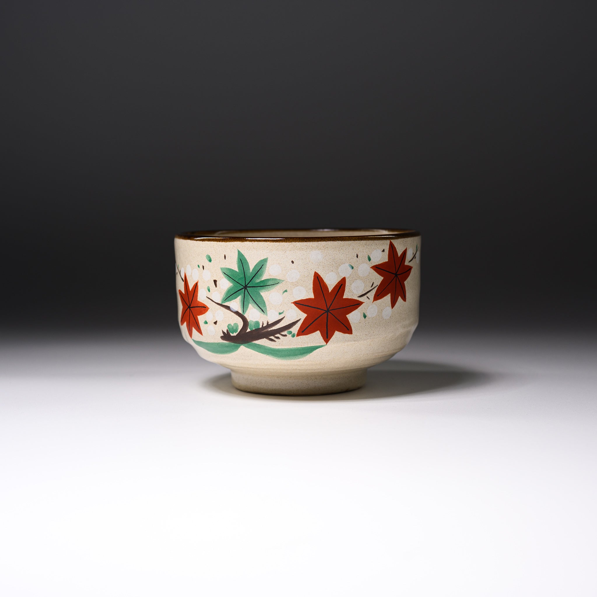 Premium Matcha Bowl Set - Handcrafted Maple Wind Ceramic Tea Cup for Japanese Tea Ceremony | Authentic Chawan for Matcha Green Tea Lovers | Perfect for Home Zen Meditation & Gift Giving