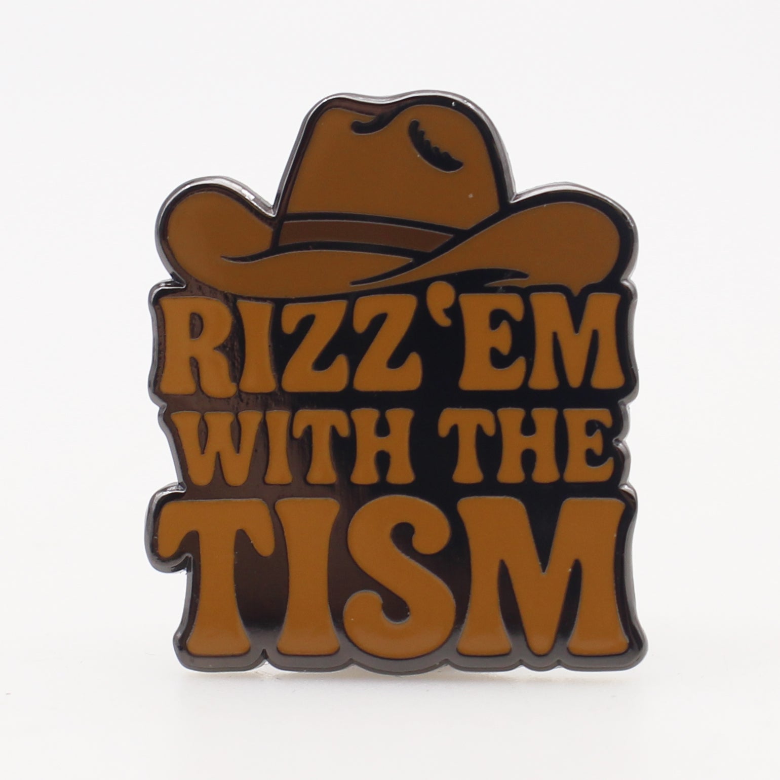 Rizz 'Em With the Tism Enamel Pin - Funny Autism Awareness Accessory for Jackets, Backpacks & Gifts | Autism Pride & Neurodiversity Support