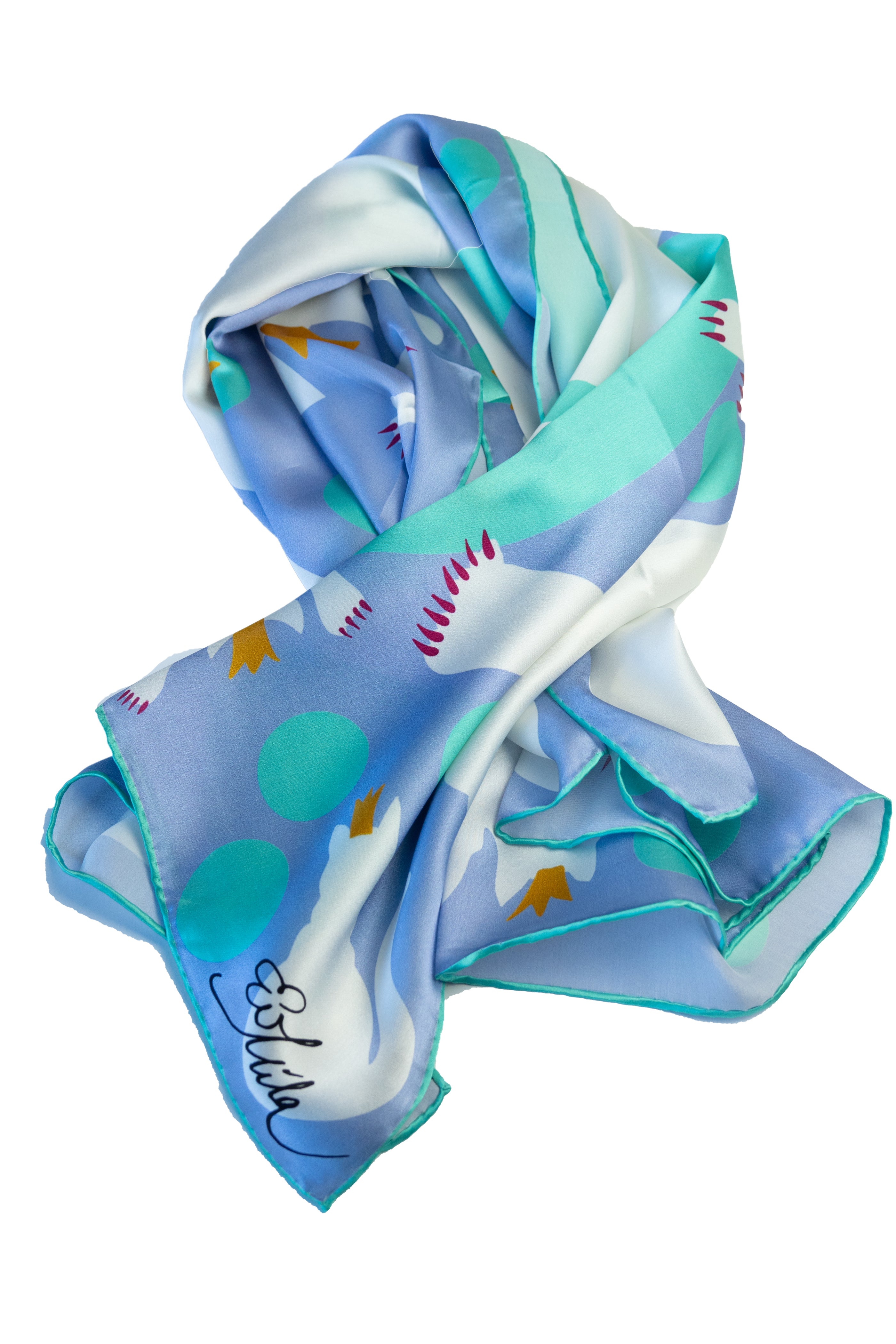Stylish Small & Mighty Cat Silk Satin Scarf - Elegant Pet Accessory for Cats, Fashionable Neckwear for Special Occasions & Photo Shoots