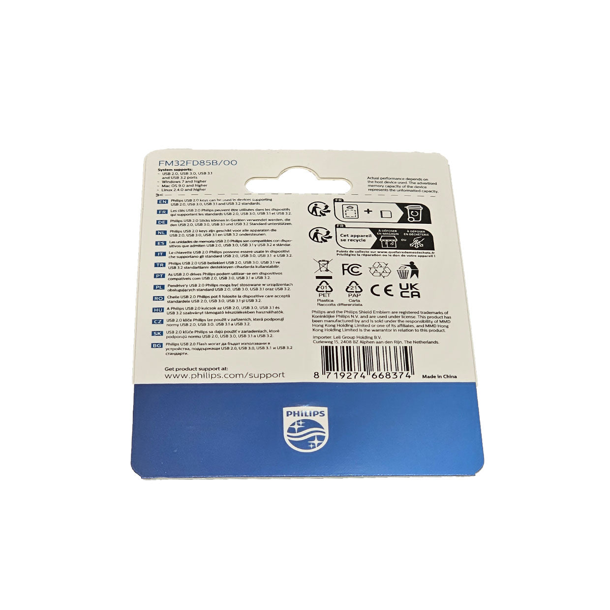 Philips 32GB USB Flash Drive - Ultra Compact Pico Size, High-Speed Data Transfer for Laptop, PC, Mac - Perfect for Office, School, Travel & Backup Storage