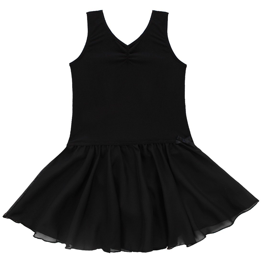 YiZYiF Girls Gymnastics Dance Dress - Kids Ballet Tutu Leotard with Chiffon Skirt - Perfect for Ballet Recitals, Gymnastics Competitions & Dance Performances