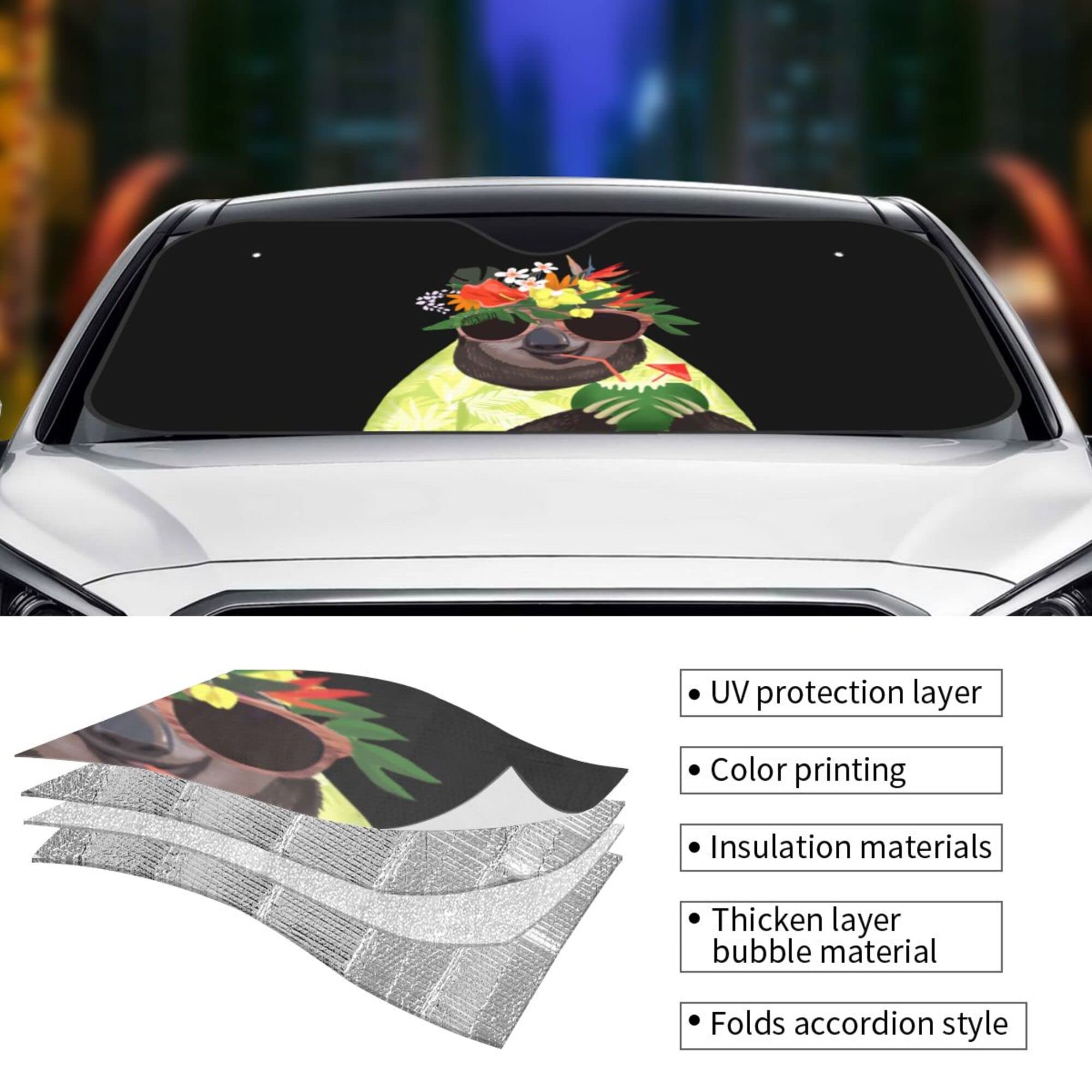 Custom Car Windshield Sun Shade - Personalized with Photo, Logo or Text - Foldable Sun Visor for Cars, SUVs & Trucks | UV Protection & Heat Blocking for Parking & Road Trips
