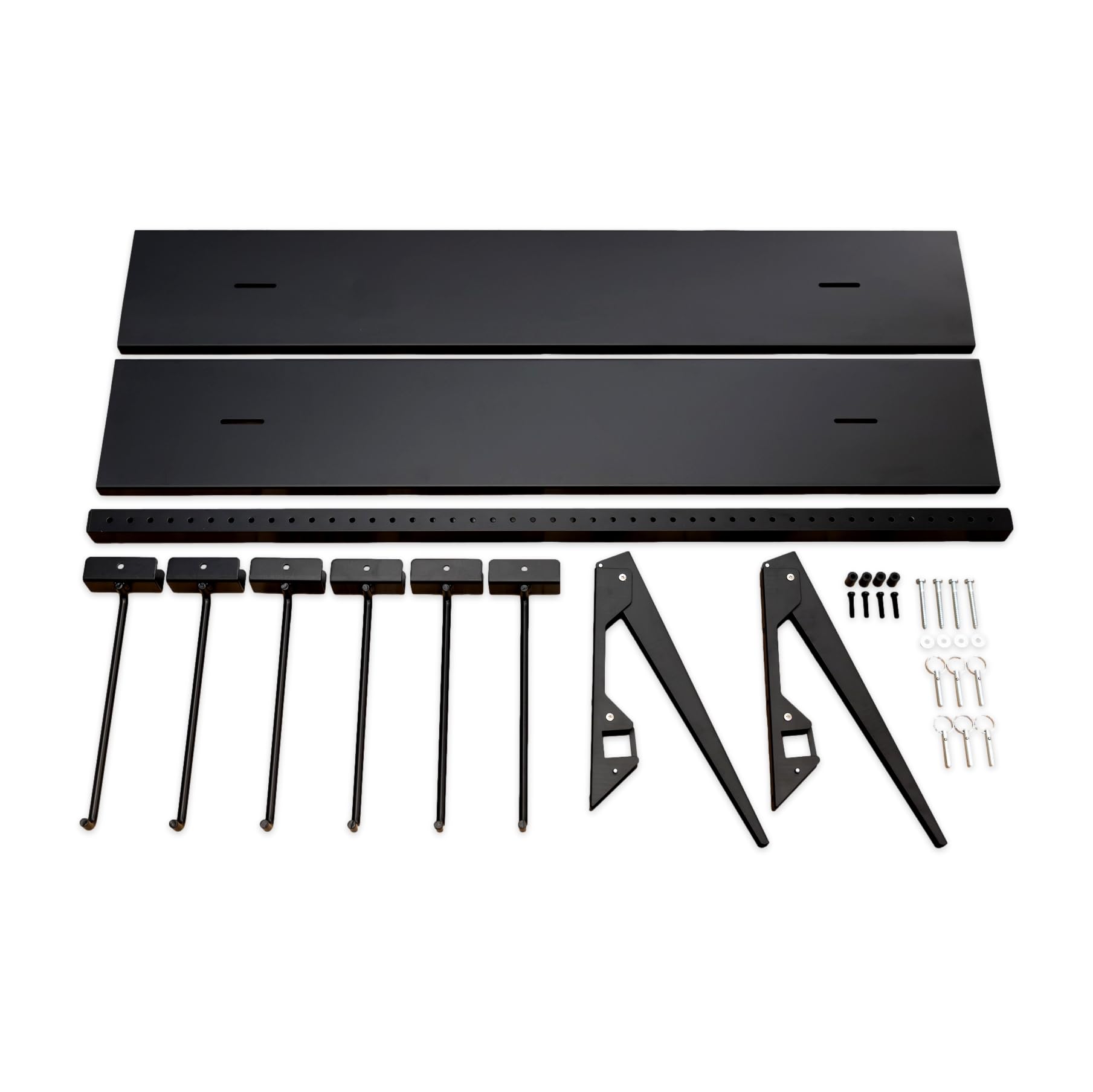 StoreYourBoard Chair Storage Rack & Wall Mount - Heavy Duty 300 lbs Capacity Folding Shelf for Beach Chairs, Garage & Home Organization - Black Steel Space-Saving Hanger System (Perfect for Small Spaces & Seasonal Storage)