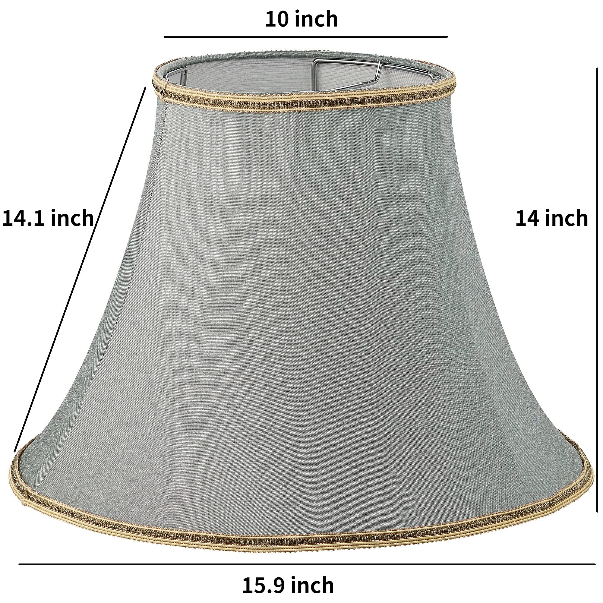 Premium Round Bell Lamp Shades Set of 2 - 5.9x11.8x9.1 Inches, Spider Fitting for Ceiling Lights - Perfect for Living Room, Bedroom & Dining Room Lighting Decor