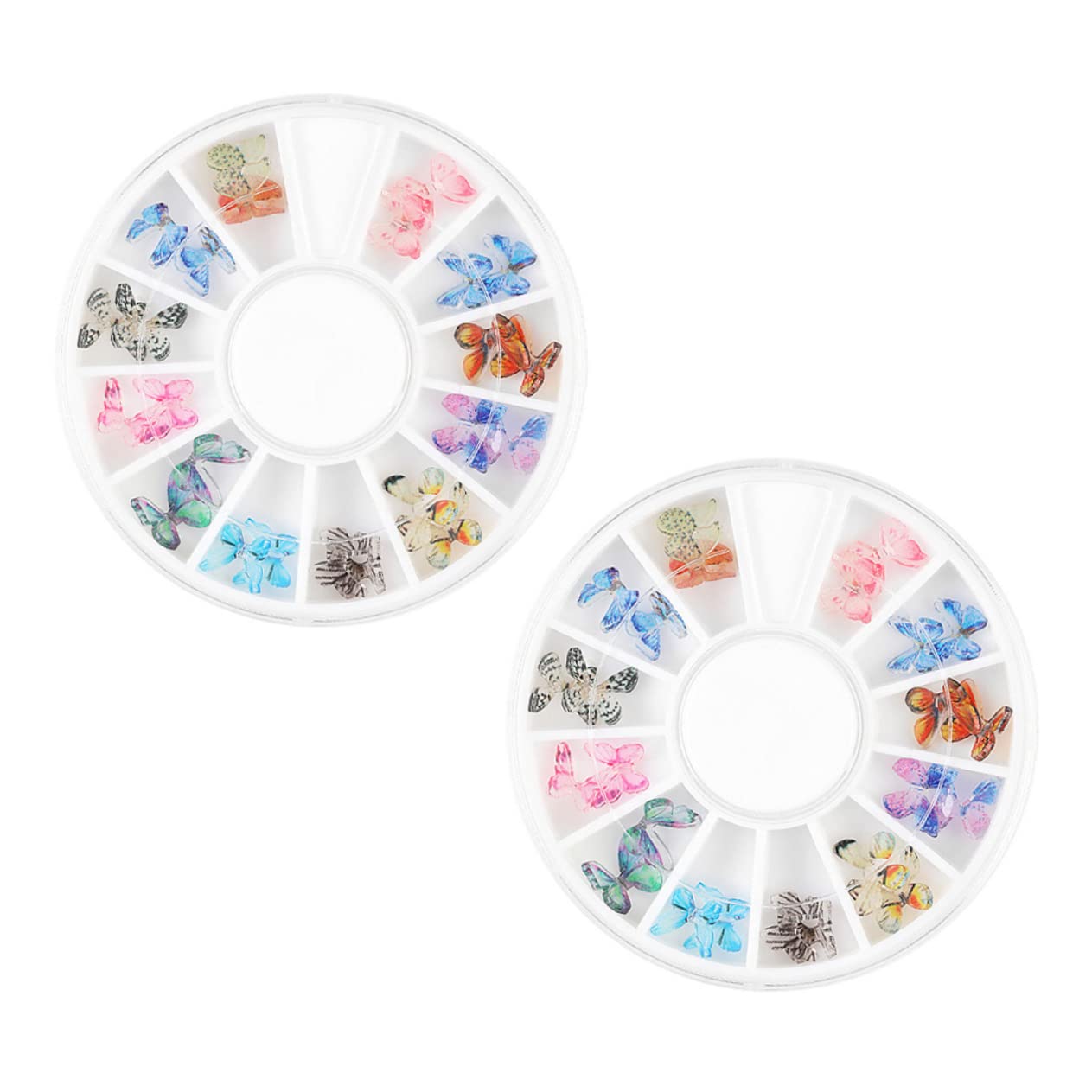 FOMIYES 2 Boxes 3D Butterfly Nail Art Stickers - Winter Nail Decals, Embellishments & Piercing Accessories for DIY Nail Designs | Perfect for Holiday Parties, Bridal Nails & Winter Manicures