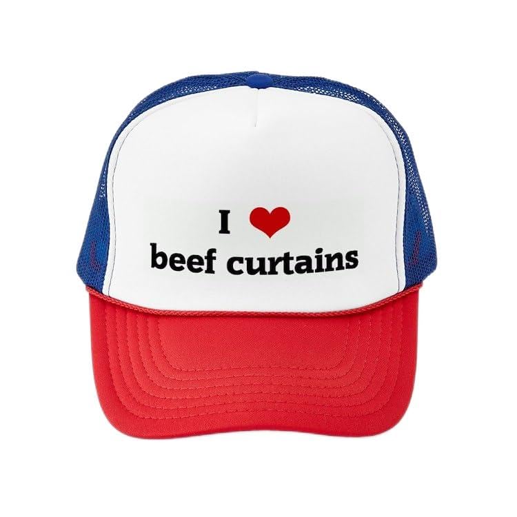 Red/Blue/White - I Love Beef Curtains