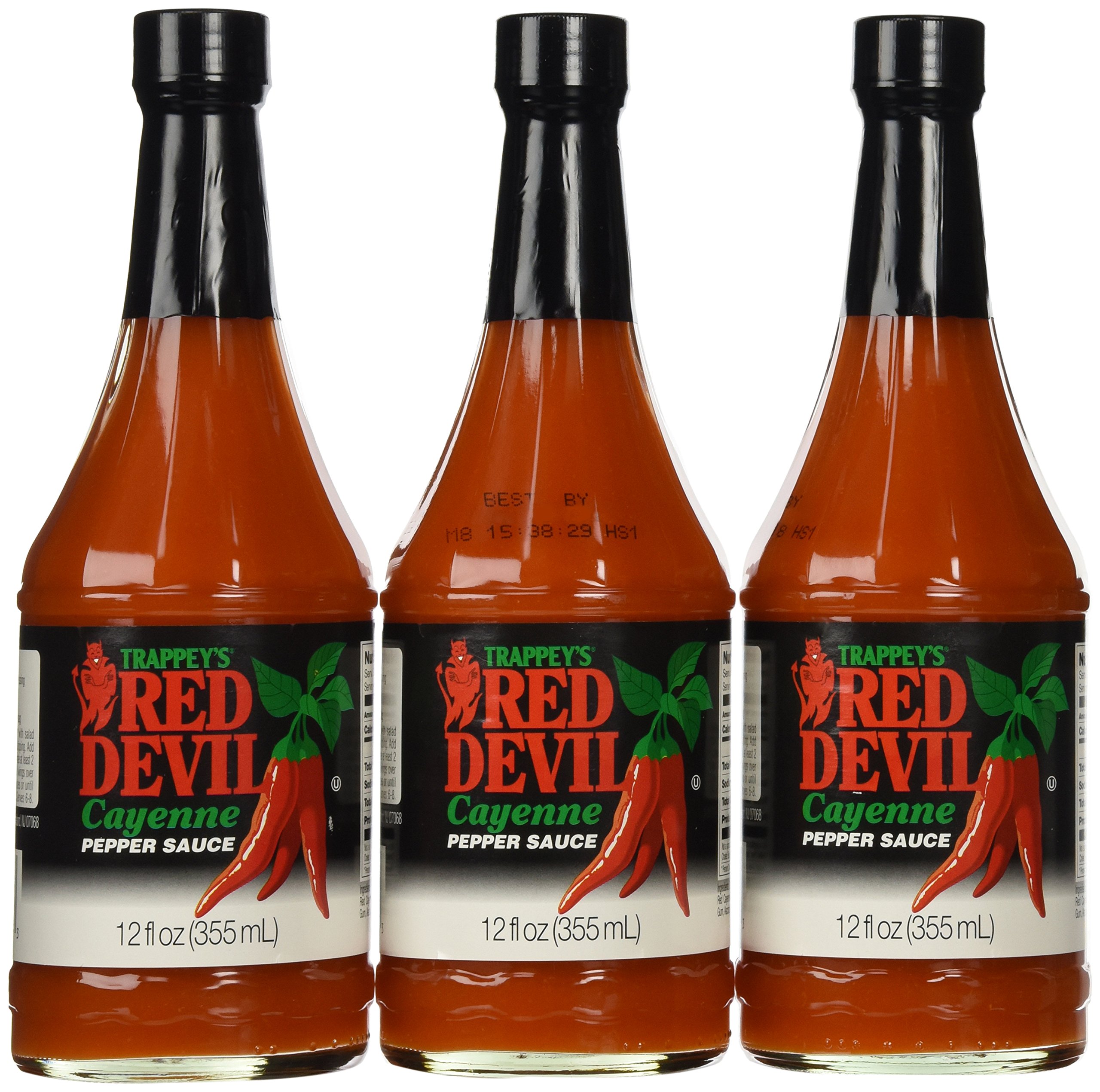 Spicy Red Devil Hot Sauce 12 oz (3-Pack) - Premium Hot Chili Sauce for Tacos, Wings, Burgers & Cooking - Made in USA