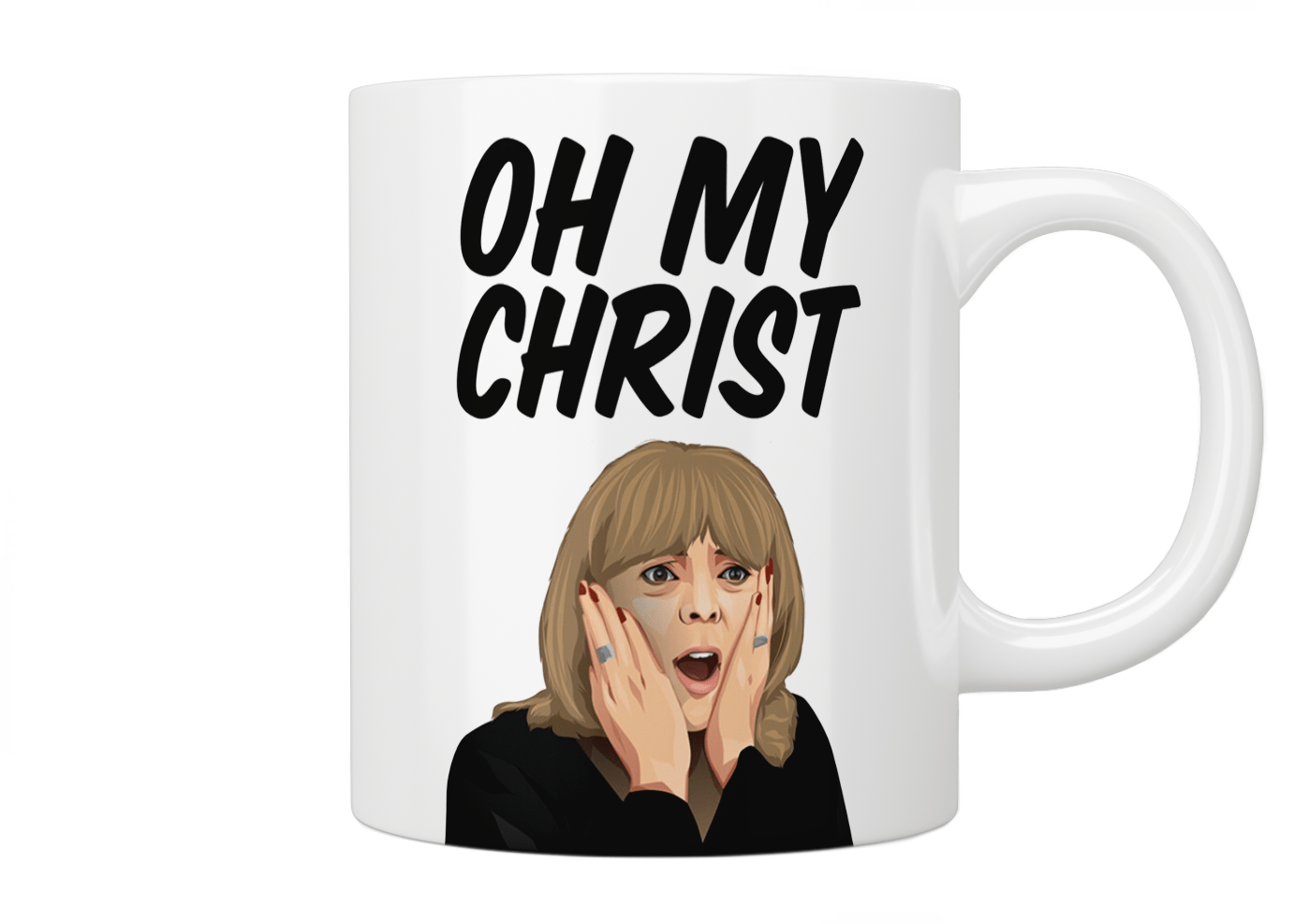 Gavin and Stacey 'Oh My Christ' Pam Mug - Funny British TV Show Coffee Cup - Perfect for Tea, Coffee & Gifts for Fans