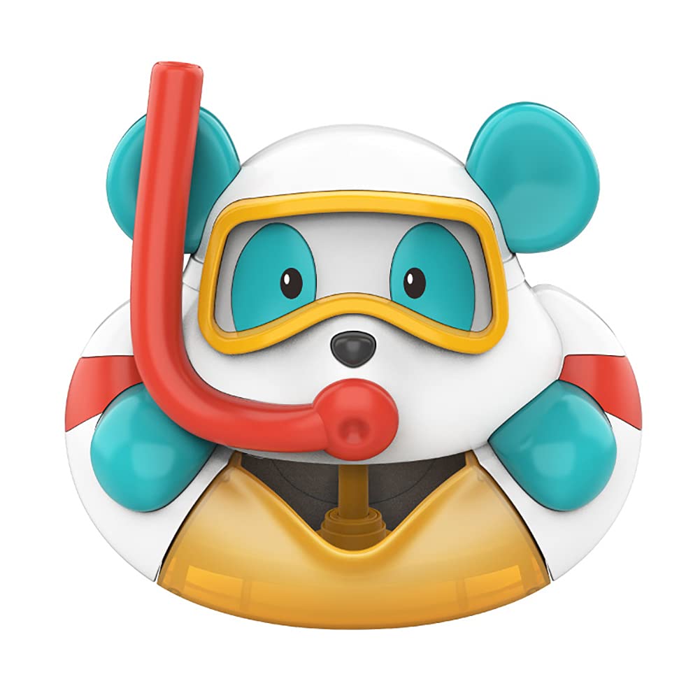 Funny Electric Bathtub Bubble Maker with Music - Cartoon Animal Bubble Blower Toy for Kids, Wall-Absorption Design with Suction Cups (Bear) - Perfect for Bath Time Fun, Toddler Sensory Play & Relaxing Bubble Baths