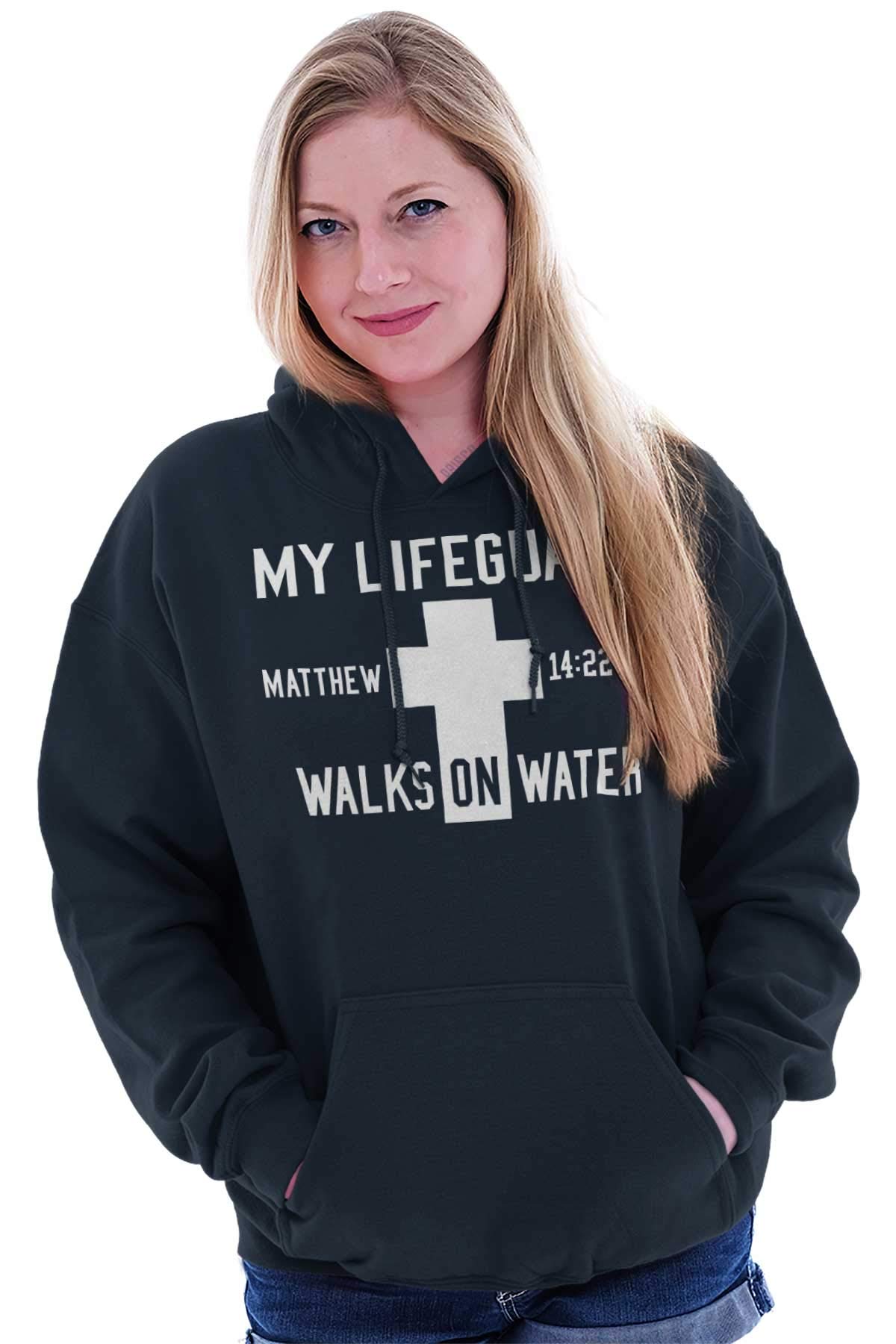 Biblical Walks on Water Hoodie - Christian Faith Apparel for Men & Women | Church, Worship & Daily Wear