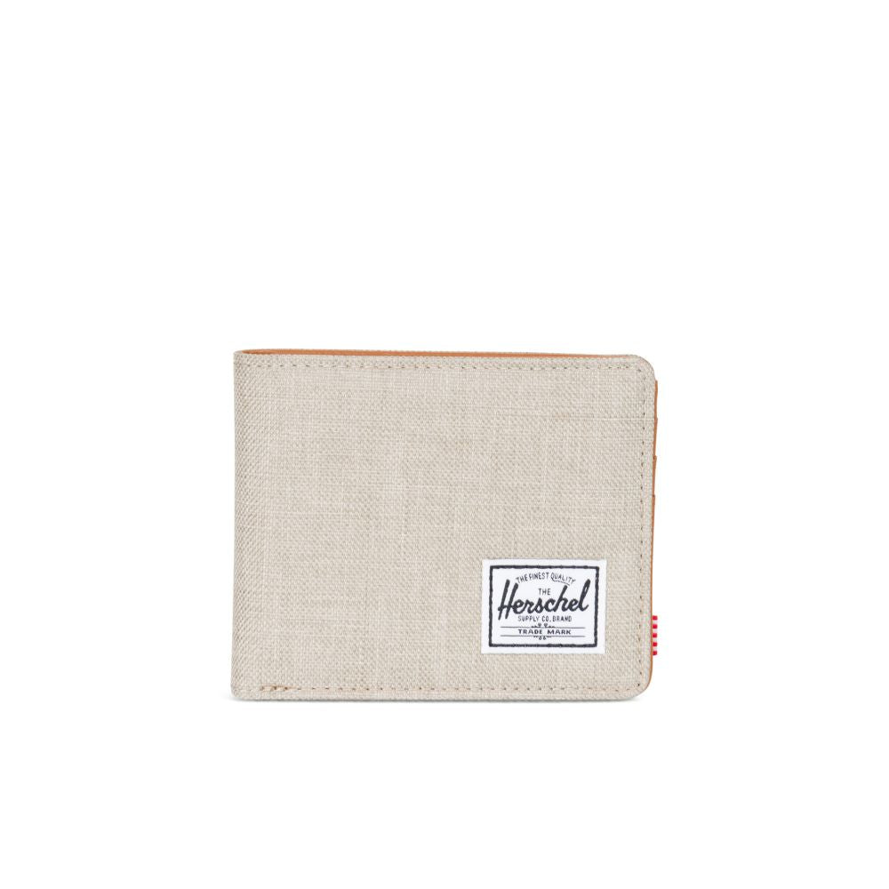 Herschel Hank Wallet - Light Khaki Crosshatch Slim RFID Blocking Bifold Wallet for Men | Perfect for Everyday Carry, Travel & Minimalist Lifestyle