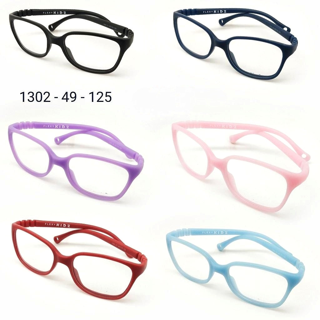Trendy Kids Flexible Unbreakable Glasses with Blue Light Blocking Lenses 1302 - Perfect for Online Classes, Gaming & Screen Time Protection