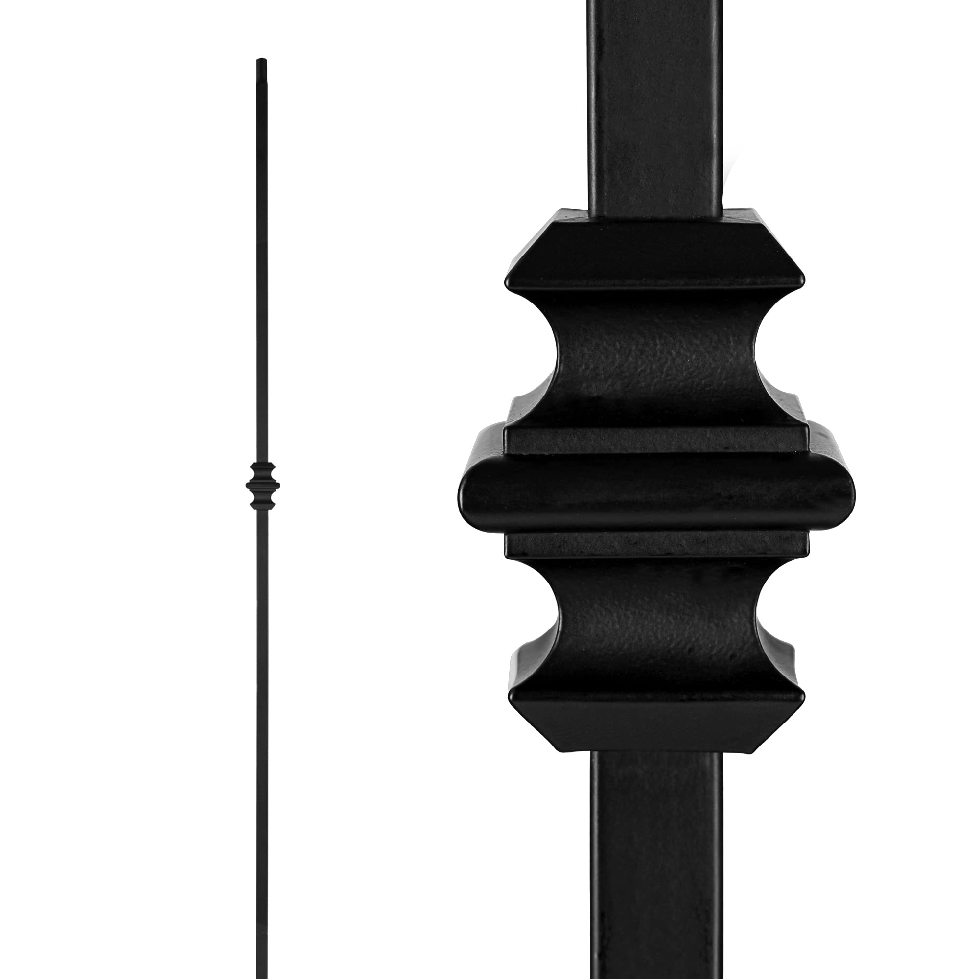 Nuvo Iron SQI1C-MP12 Black Interior Baluster - Durable Staircase Railing for Modern Homes & Office Spaces