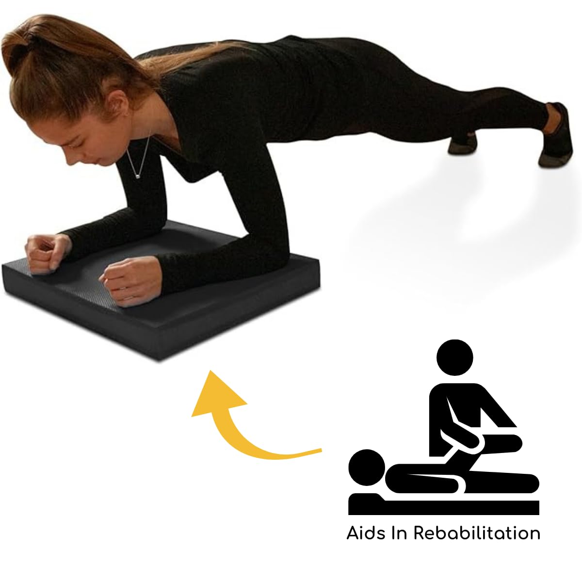 Premium XL Balance Pad for Yoga & Fitness Training - Non-Slip Foam Cushion for Men & Women - Improve Stability, Core Strength & Rehabilitation - Perfect for Home Gym, Pilates & Physical Therapy