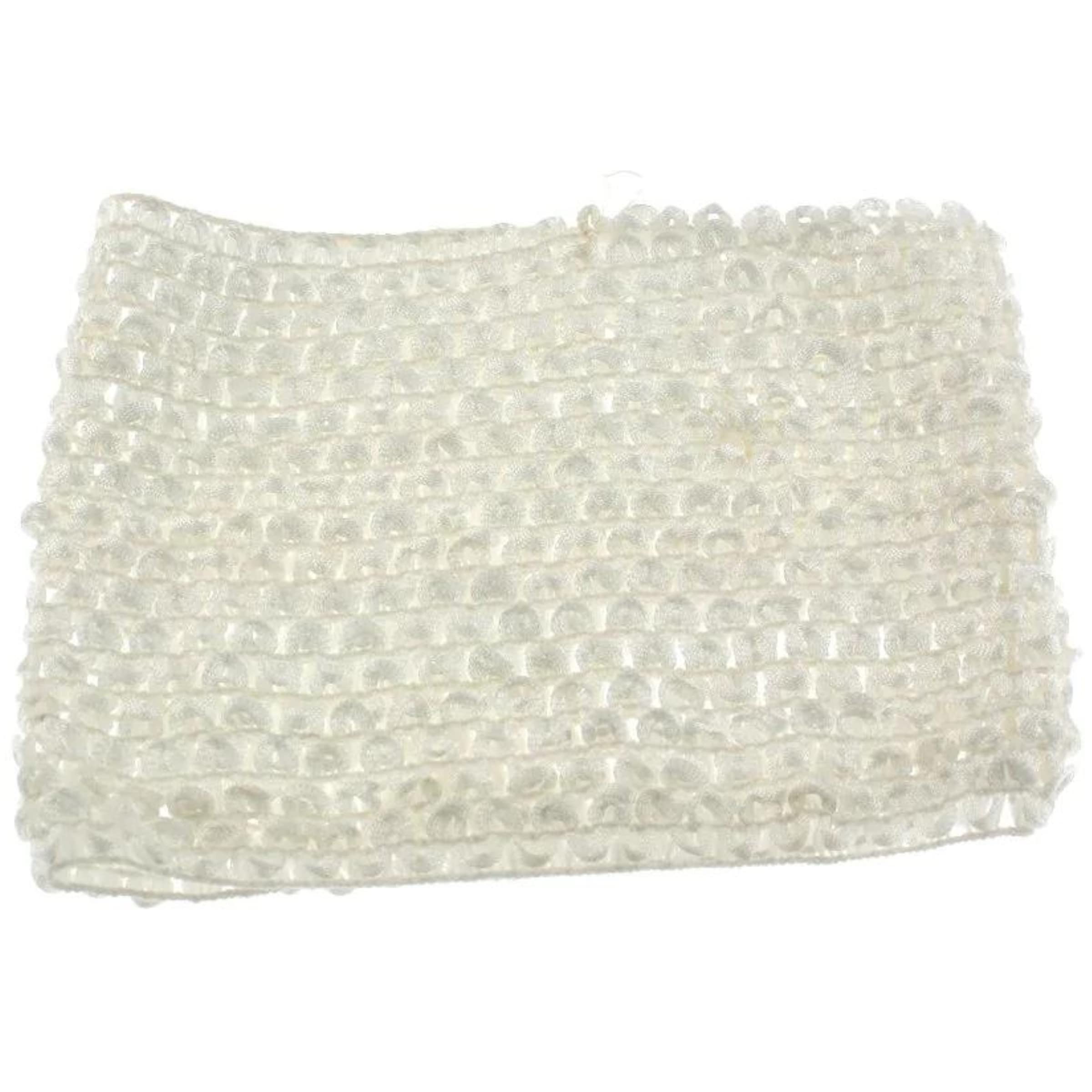 Topkids Women's Knitted Headband - Soft Crochet Hair Band for Women, Elastic Head Wrap for Adults, Stylish Hair Accessory (White) - Perfect for Yoga, Running, Workouts & Everyday Fashion