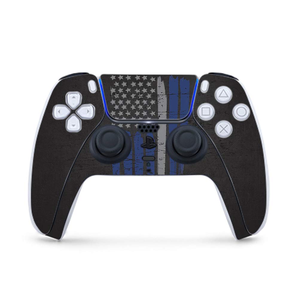 PS5 Controller Skin - Thin White Line Vinyl Wrap | Protective & Durable Cover for Gaming | Made in USA