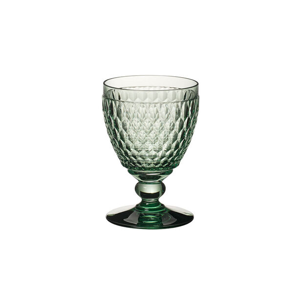 Boston Colored Water Goblet Green (Set of 4) - Elegant Drinking Glasses for Wine, Juice & Cocktails - Perfect for Dinner Parties, Weddings & Home Decor