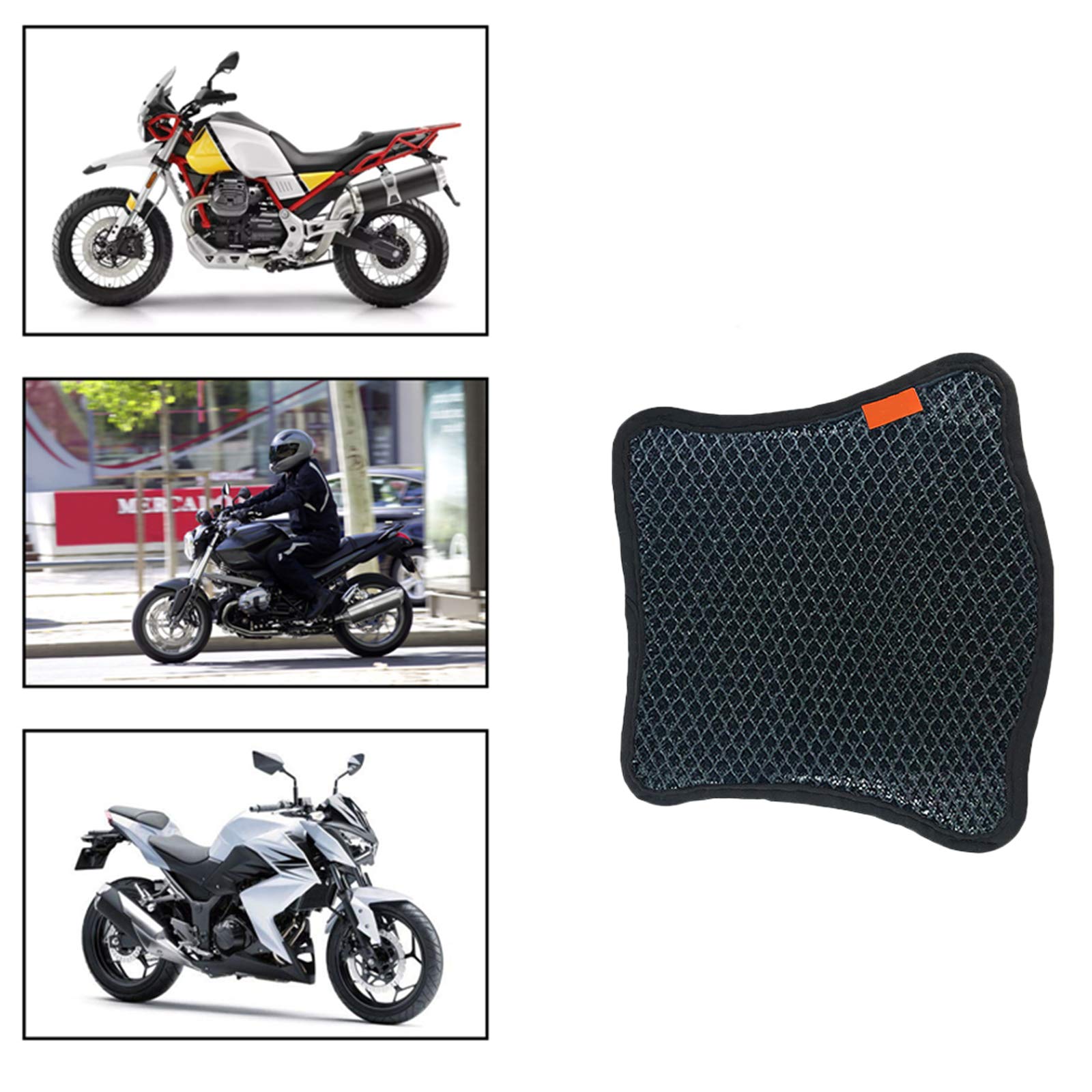 Motorcycle Seat Cushion - Pressure Relief & Cooling Gel Seat Cover - Small Size Comfort Pad for Long Rides - Perfect for Cruisers, Touring Bikes & Daily Commuting
