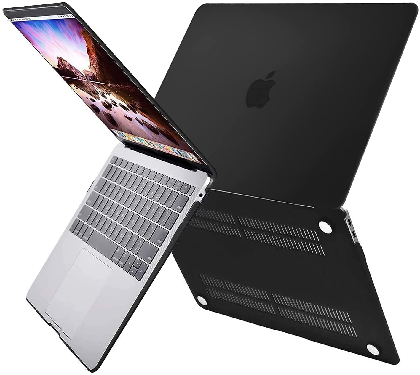 MOSISO Hard Shell Case for MacBook Air 13.3 Inch (2022-2018 Models A2337 M1 A2179 A1932) - Protective Cover with Keyboard Protector, Black | Perfect for Work, Travel & School Use