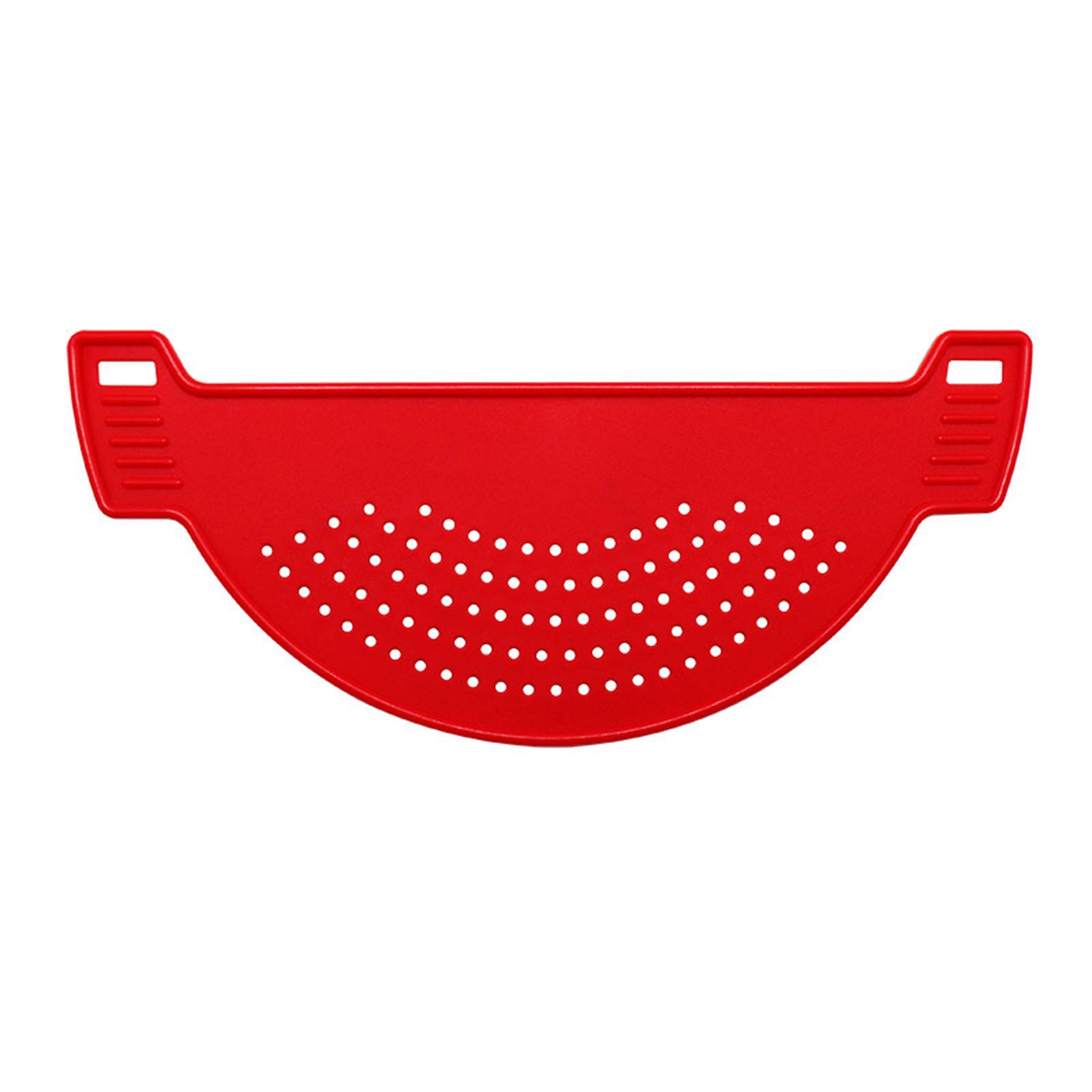 **Silicone Pot Liner for Noodles - Anti-Spill & Drainer Kitchen Organizer - Telescopic Sink Rack for Soap & Sponge Holder - Red, One Size - Perfect for Pasta Cooking & Kitchen Storage**