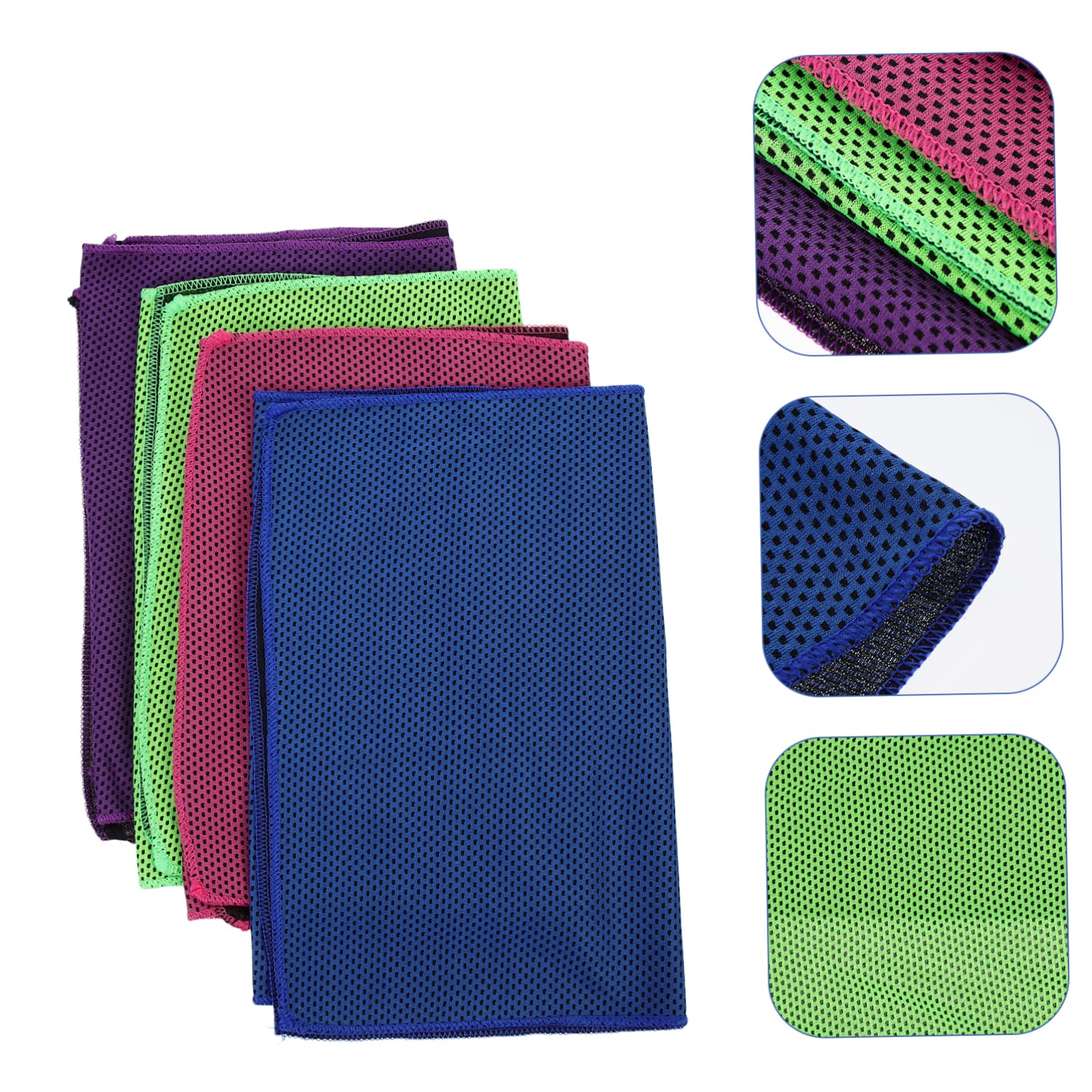 BIUDECO 3-Pack Cooling Sports Towels for Men & Women - Lightweight Gym Workout Towels, Moisture-Wicking Neck Wraps for Running, Yoga, Tennis & Outdoor Activities (12pcs Total) - Perfect for Summer Exercise & Hot Weather