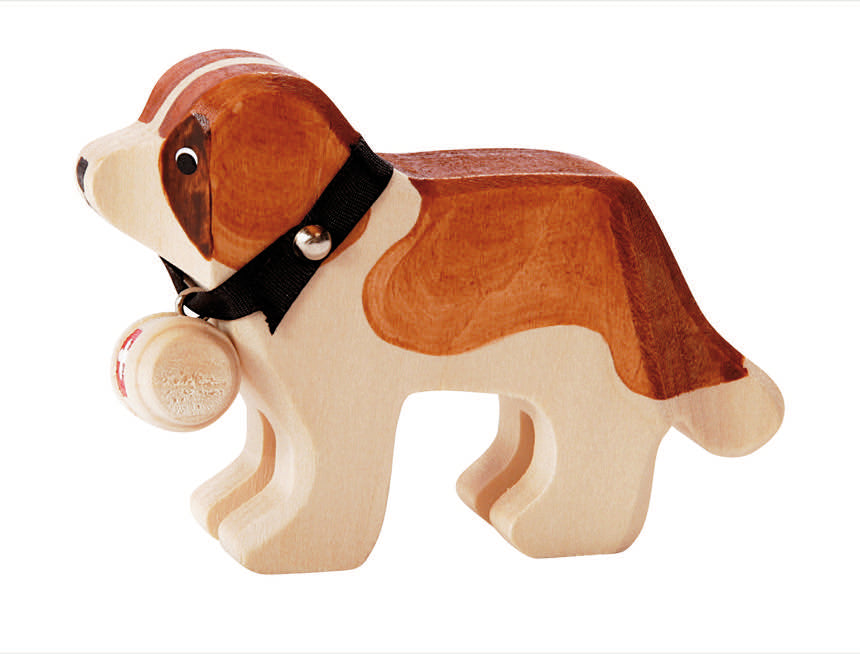 Marc Trauffer Traditional Swiss St Bernard Dog Figurine - Handcrafted Collectible for Home Decor, Gift & Alpine-Themed Displays
