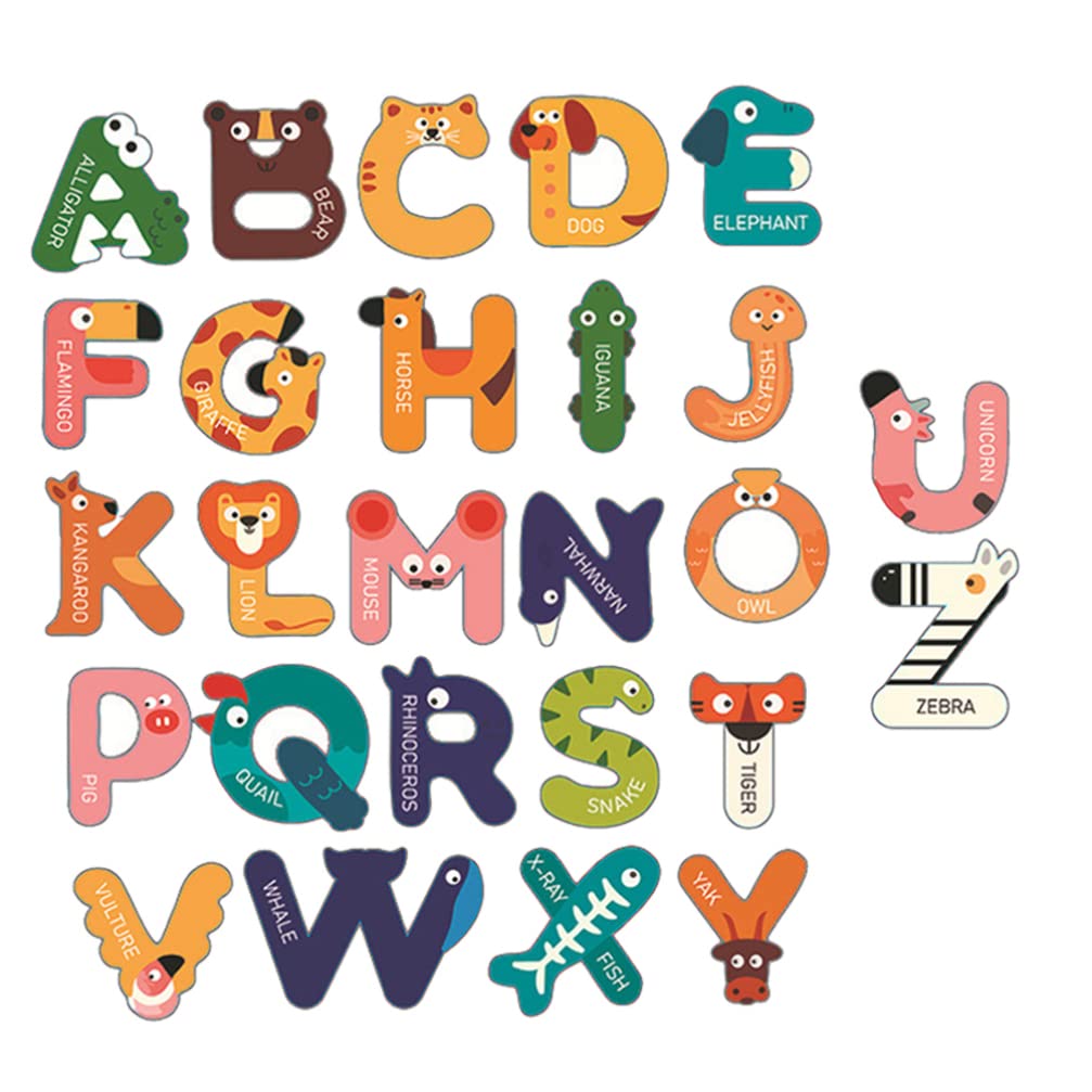 Zerodeko 26pcs Alphabet Stickers - EVA Foam Letter Decals for Kids Bath Toys, Educational Learning & Wall Window Door Decor - Perfect for Baby Shower Gifts & Classroom Activities