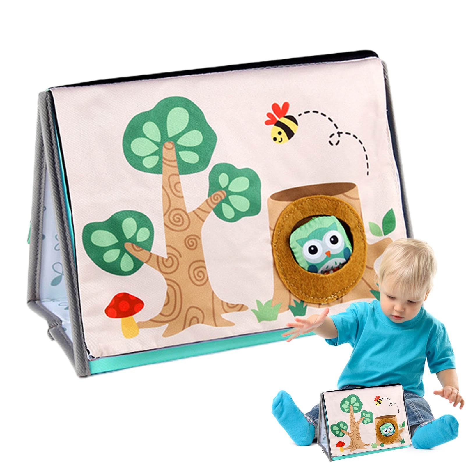 Soft Cloth Books for Babies & Toddlers - Sensory Crinkle Activity Book for Early Learning & Development | Perfect Baby Shower Gift, Montessori Educational Toy for Infants 0-12 Months