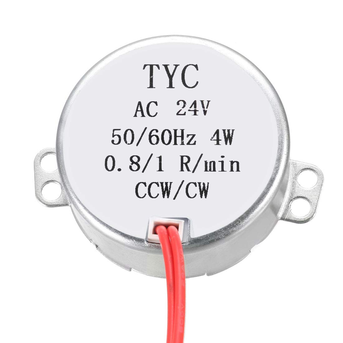 uxcell 24V AC Synchronous Motor 0.8-1RPM 50-60Hz 4W CCW/CW Rotation - Replacement for Microwave Oven, Appliances & DIY Projects - Perfect for Repairing Microwaves, Small Machinery & Home Automation Systems