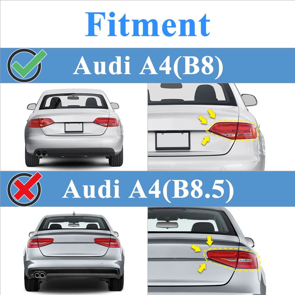 AeroBon Real Carbon Fiber Trunk Spoiler for 2008-2011 Audi A4 B8 Sedan | MV Style Rear Wing | High Gloss Finish | Enhances Aerodynamics & Style for Sports Car Enthusiasts