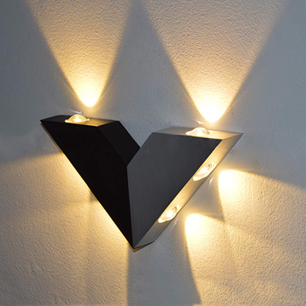 6W Dimmable LED Wall Sconce Light Fixture - Modern High Power Warm White Bulb for Bedroom, Living Room & Hallway Lighting