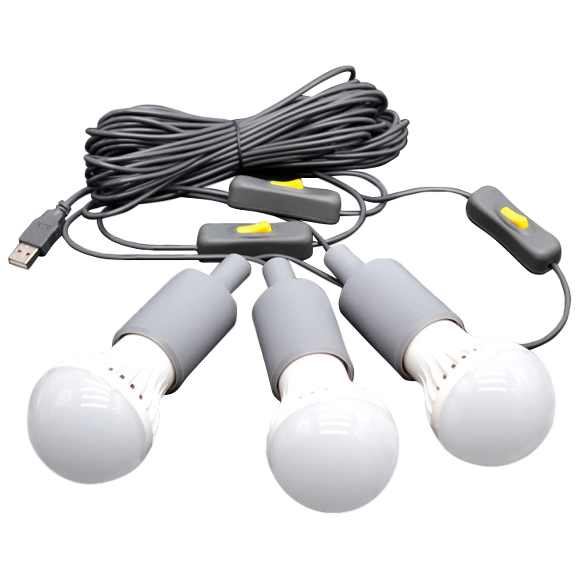 3 Pack LED Fairy Lights - 2W Low Power USB String Lights for Bedroom, Wedding, Party & Home Decor - Warm White Battery Operated Bulbs