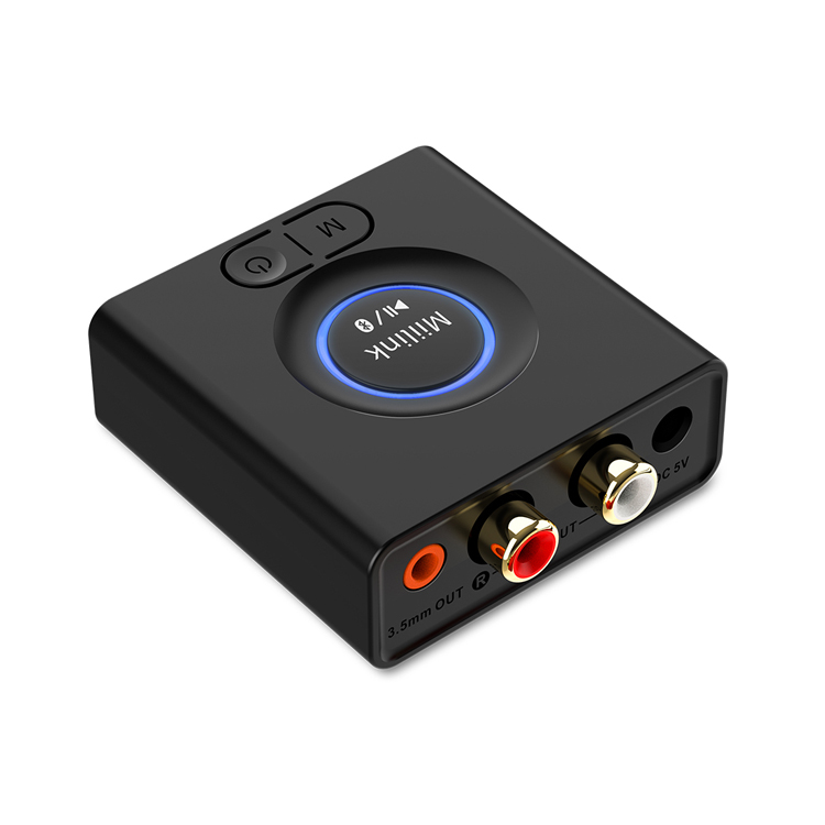 1Mii MiiLink ML200 Bluetooth 5.0 Audio Receiver - Wireless Music Streaming Adapter for Home Stereo, Car Audio & Speakers | AUX RCA Output | Long Range Connectivity | Plug & Play Setup