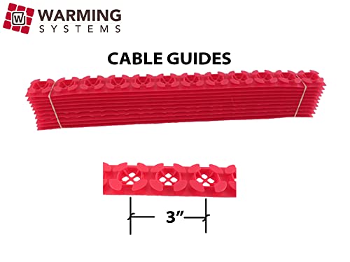45 Sqft Electric Radiant Floor Heating System - 120V Tile Heating Cable with Programmable Touch Screen Thermostat | Perfect for Bathroom, Kitchen & Basement Floor Warming