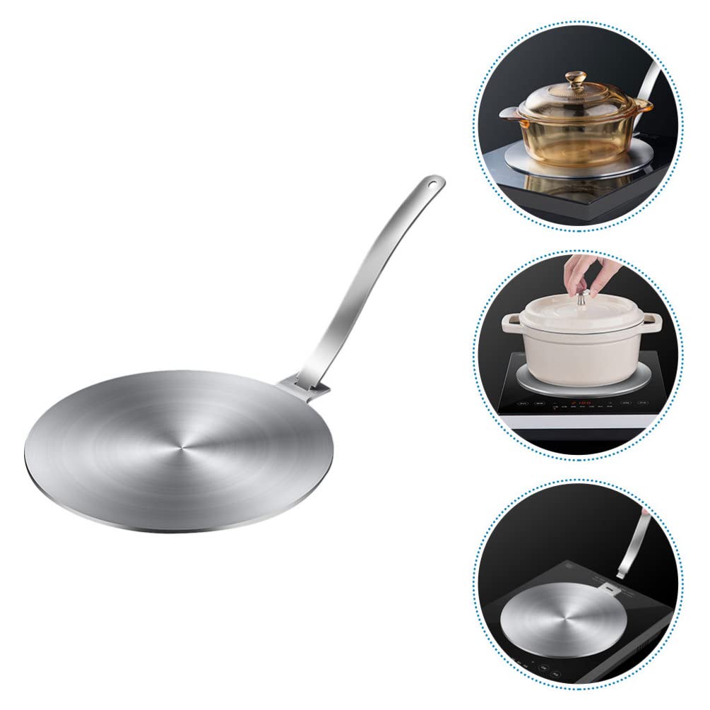 Operitacx Stainless Steel Induction Cooktop Adapter Plate - Heat Diffuser & Thermal Guide for Even Cooking - Perfect for Gas, Electric & Induction Stoves - Essential Kitchen Tool for Sauces, Soups & Delicate Dishes