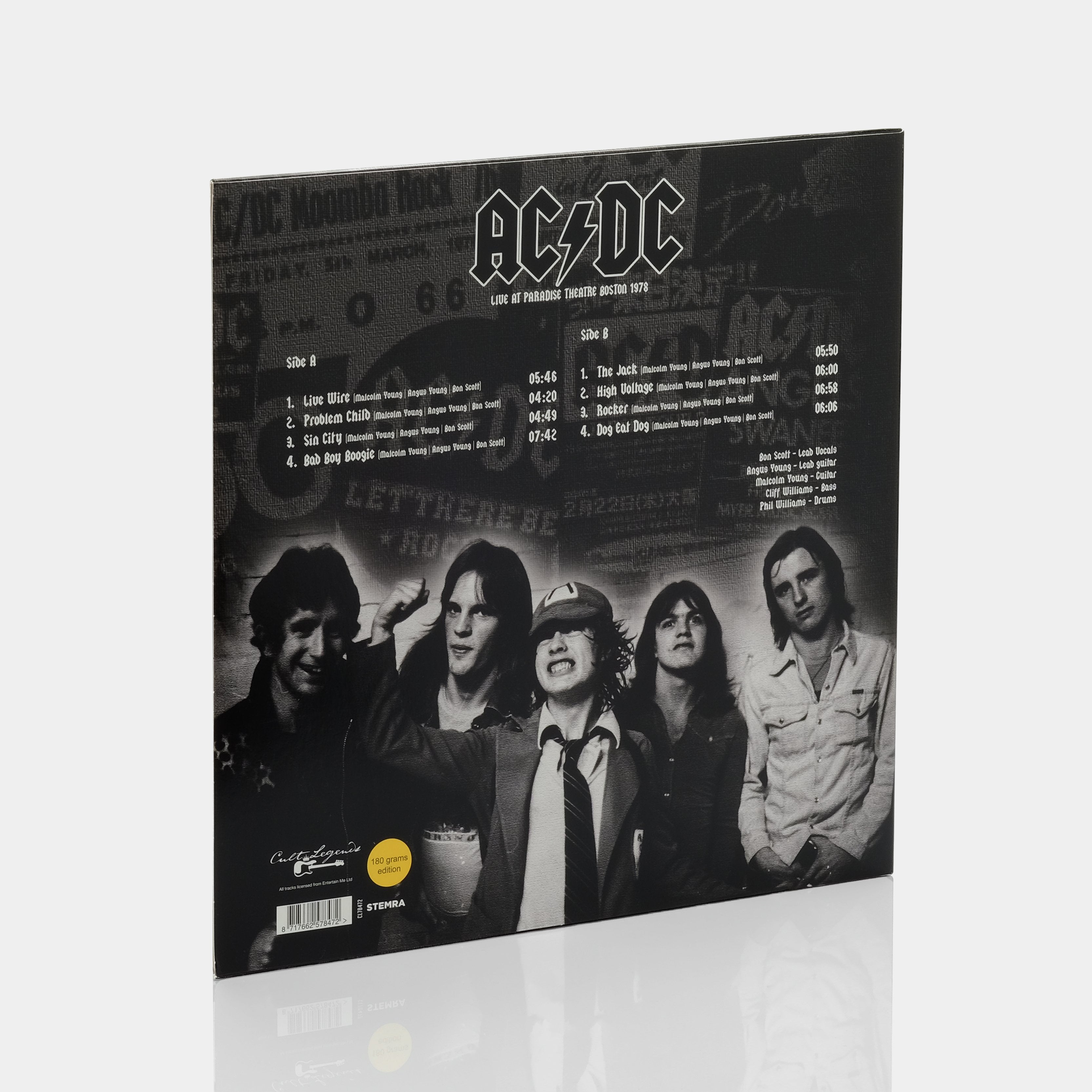 AC/DC Live At Paradise Theatre Boston 1978 LP Vinyl Record - Limited Edition Classic Rock Album for Collectors & Music Lovers, Perfect for Vinyl Enthusiasts & Home Entertainment