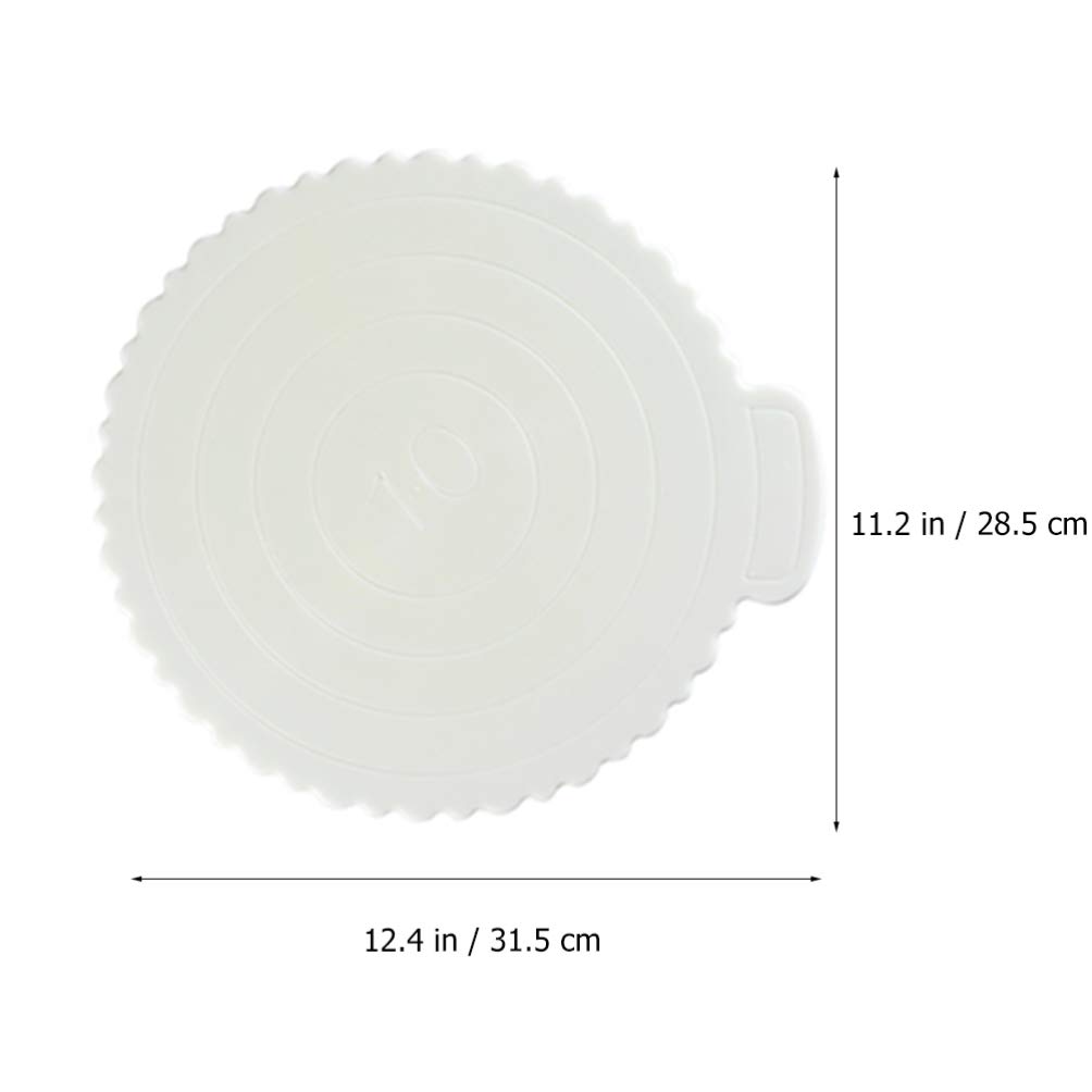 5-Piece Hemoton Cake Base Set - Round Cake Display Board, Baking Tray & Serving Plate for Cupcakes, Pastries | Durable Cake Mat & Baking Accessories for Home Bakeries, Wedding Cakes & Dessert Displays