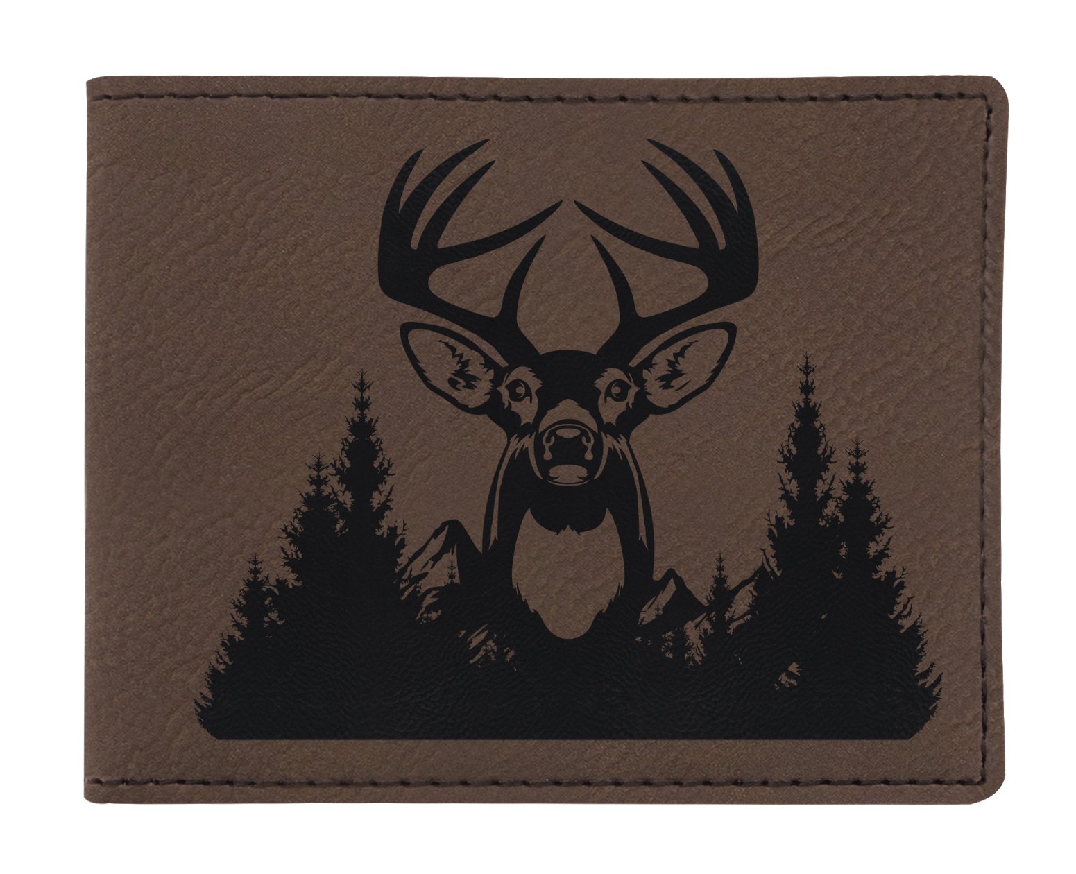 ThisWear Hunting Gifts for Men - Laser Engraved Leatherette Bifold Wallet - Perfect for Outdoor Enthusiasts & Hunting Trips
