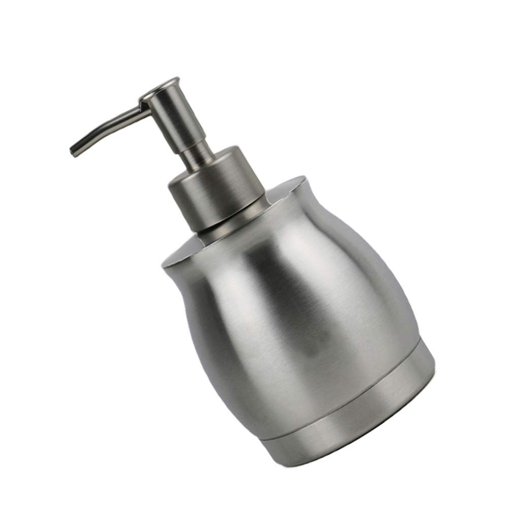 TOPBATHY Stainless Steel Pump Dispenser Bottle - Leakproof Shampoo, Lotion & Liquid Soap Dispenser for Bathroom, Kitchen & Travel - Elegant & Durable Design
