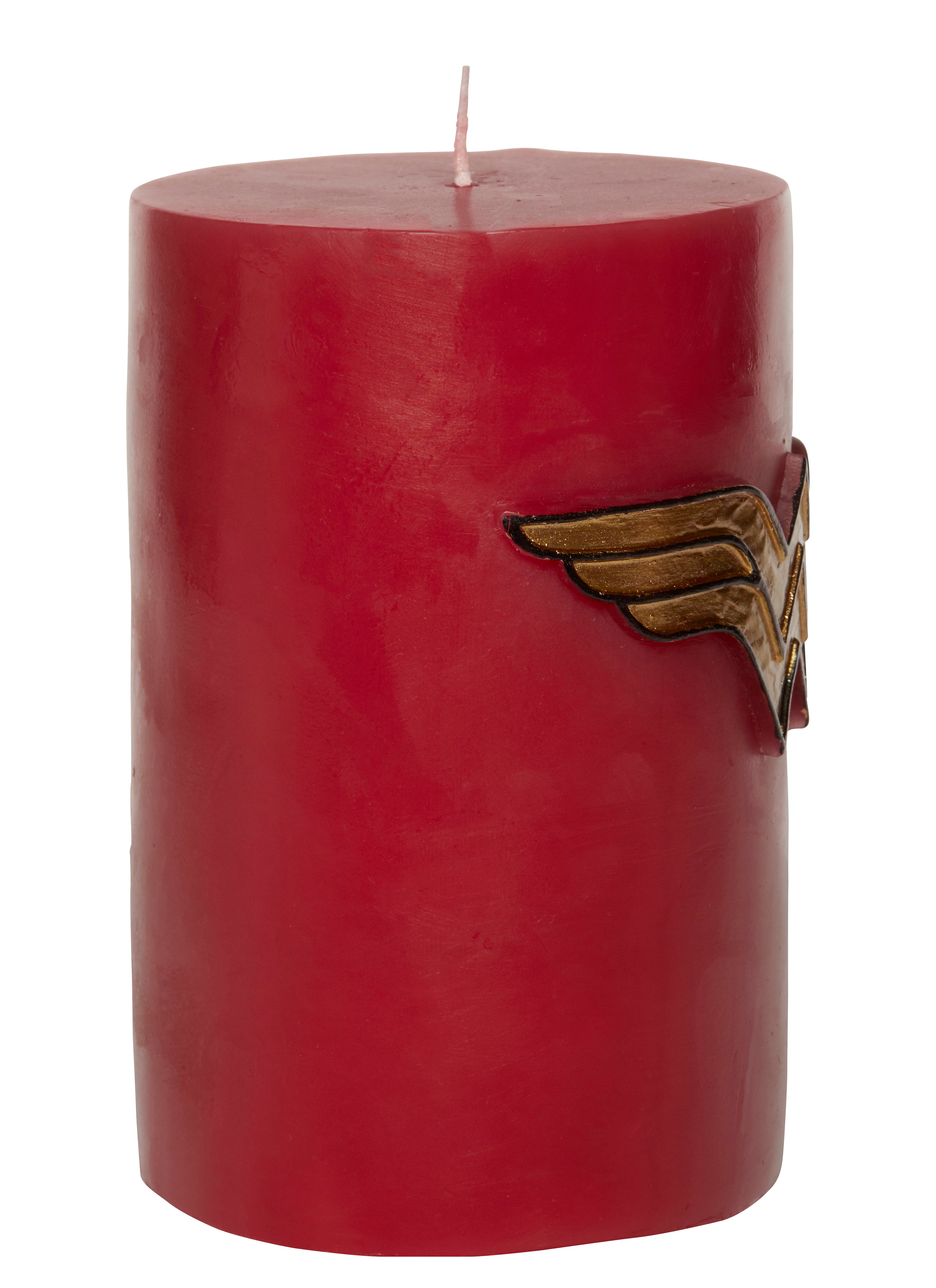 DC Comics Wonder Woman Sculpted Insignia Scented Candle - Superhero Home Decor & Gift for Fans, Perfect for Bedroom, Office, or Geeky Collectibles Display