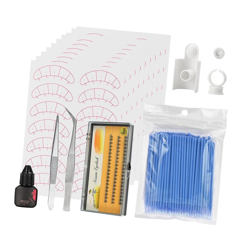 Professional Eyelash Extension Training Kit for Beginners - Lash Grafting Practice Set with Blue Lashes | Perfect for Salon Students & DIY Home Practice