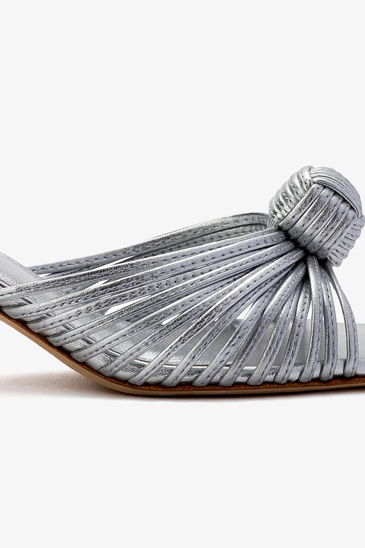 Valerie Women's Silver Metallic Leather Mule Slippers - Comfortable Casual Shoes for Home, Office & Outdoor Wear