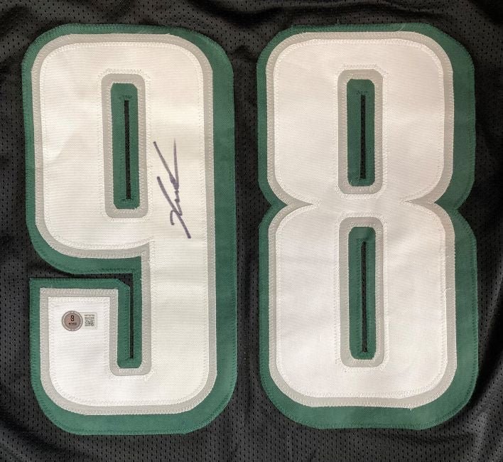 Authentic Jalen Carter Philadelphia Eagles Signed Black Football Jersey - Limited Edition Collectible for NFL Fans & Sports Memorabilia Enthusiasts - Perfect for Display, Gifting, and Game Day Decor