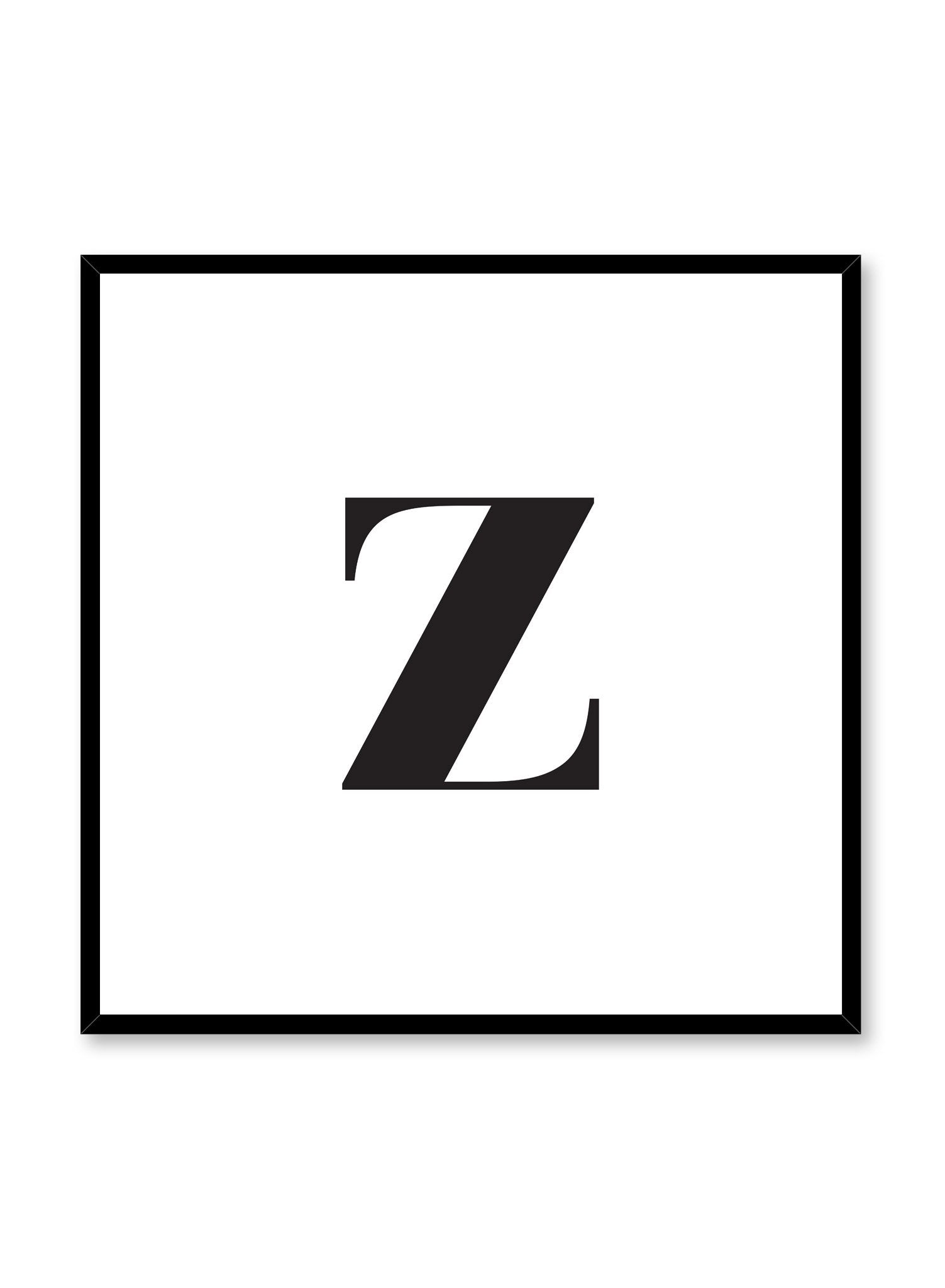 Lowercase Letter Z Poster - Alphabet Learning Decor for Kids - Perfect for Classroom, Nursery & Homeschooling